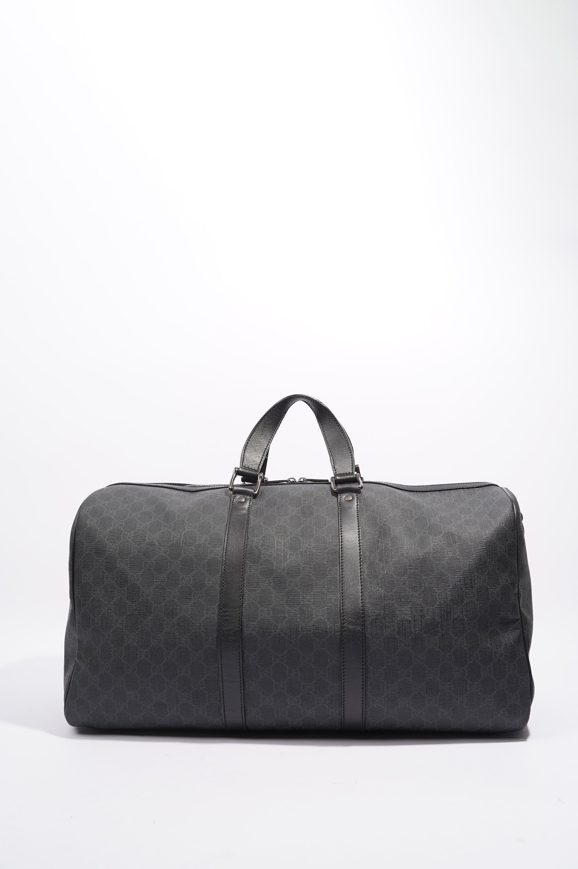 Gucci Mens GG Duffle Bag Grey Canvas