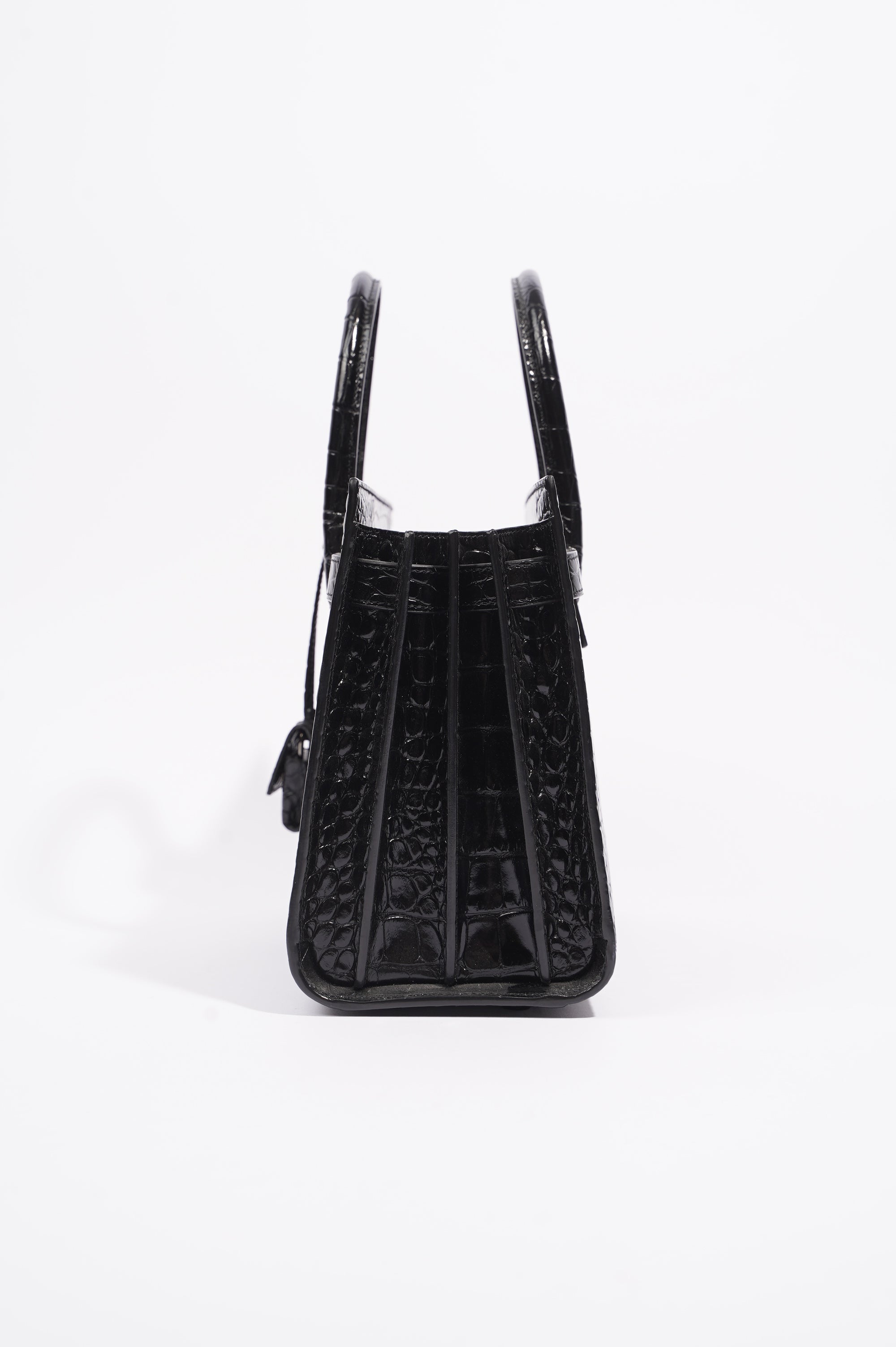 Saint Laurent Womens Sac De Jour Black Croc Baby