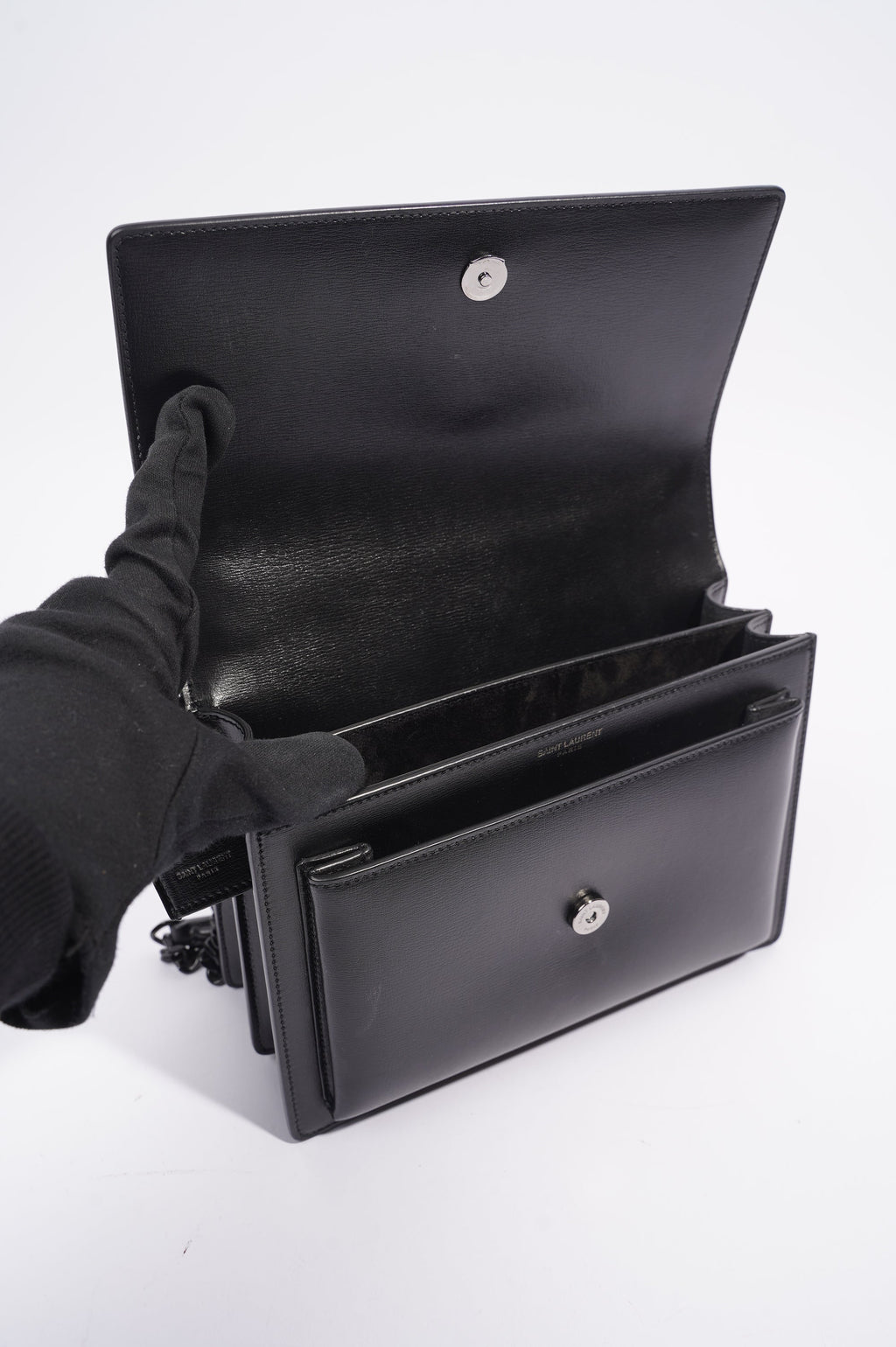 Saint Laurent Womens Sunset Bag Black Medium