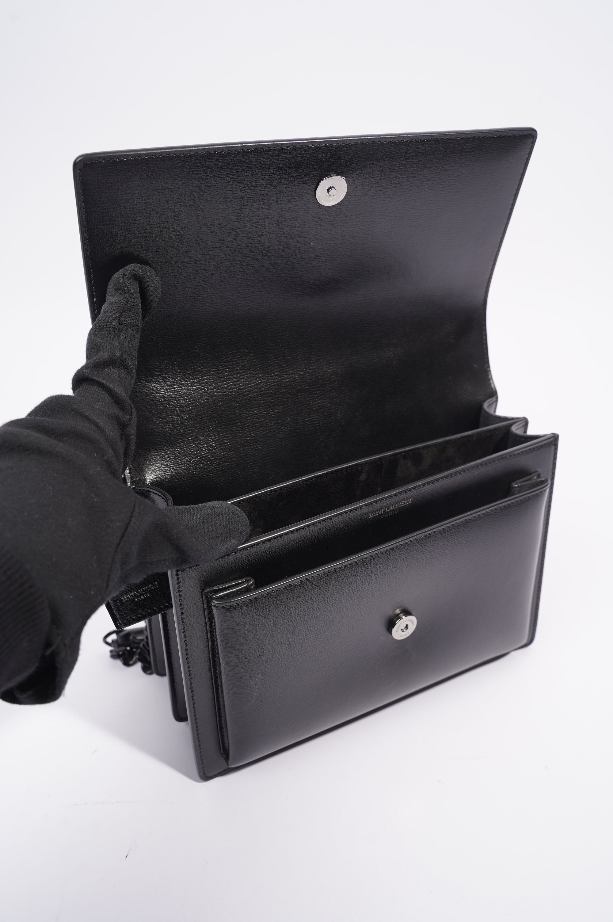 Saint Laurent Womens Sunset Bag Black Medium