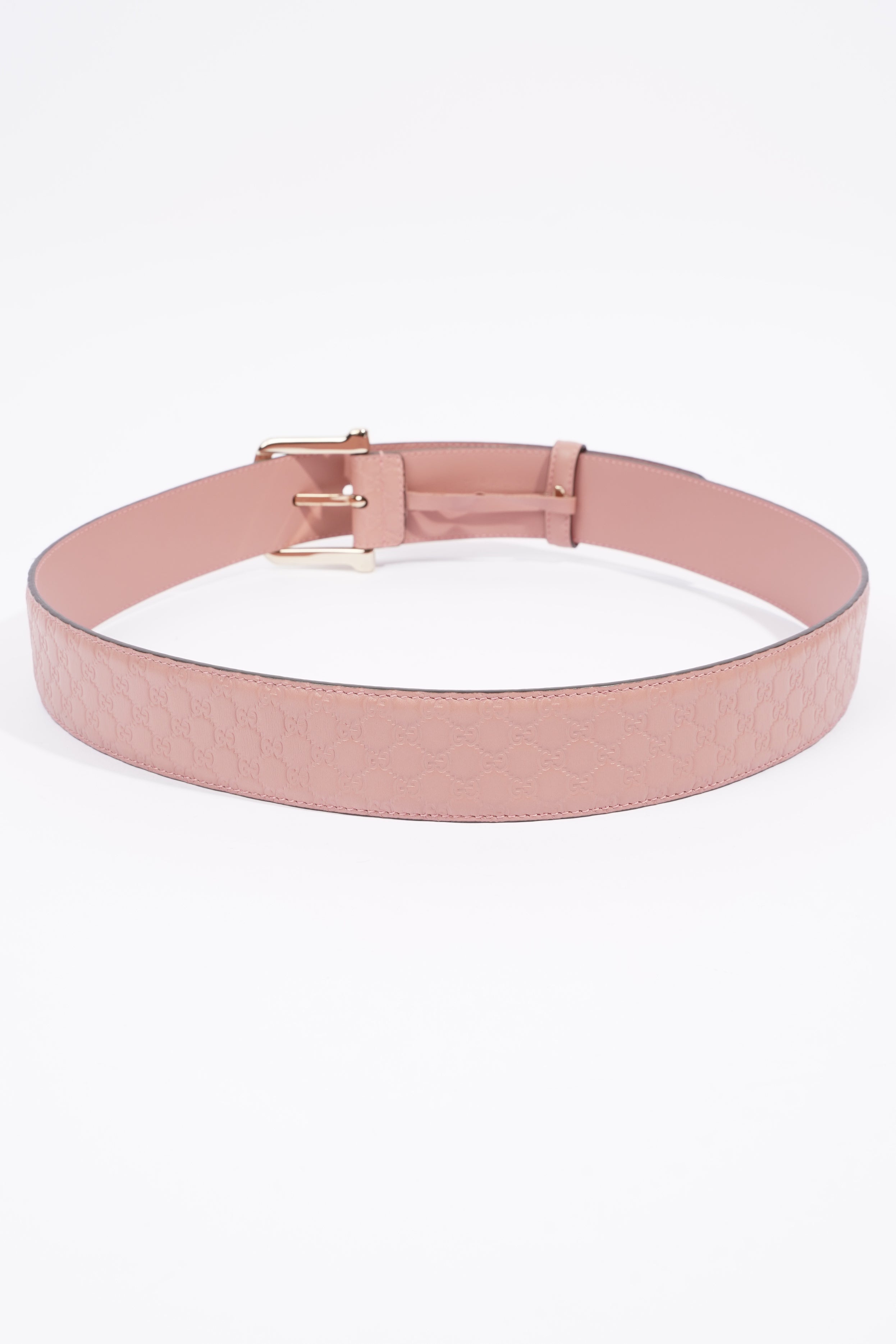 Gucci Belt With Square Buckle Nude Leather 95cm 38"