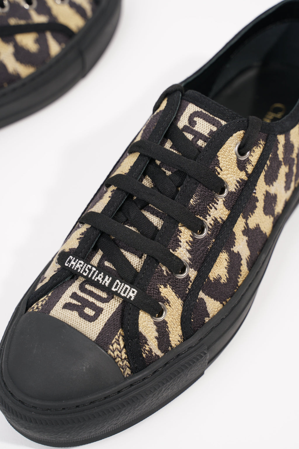 Christian Dior Womens Walk'n'Dior Leopard Black EU 40 / UK 7
