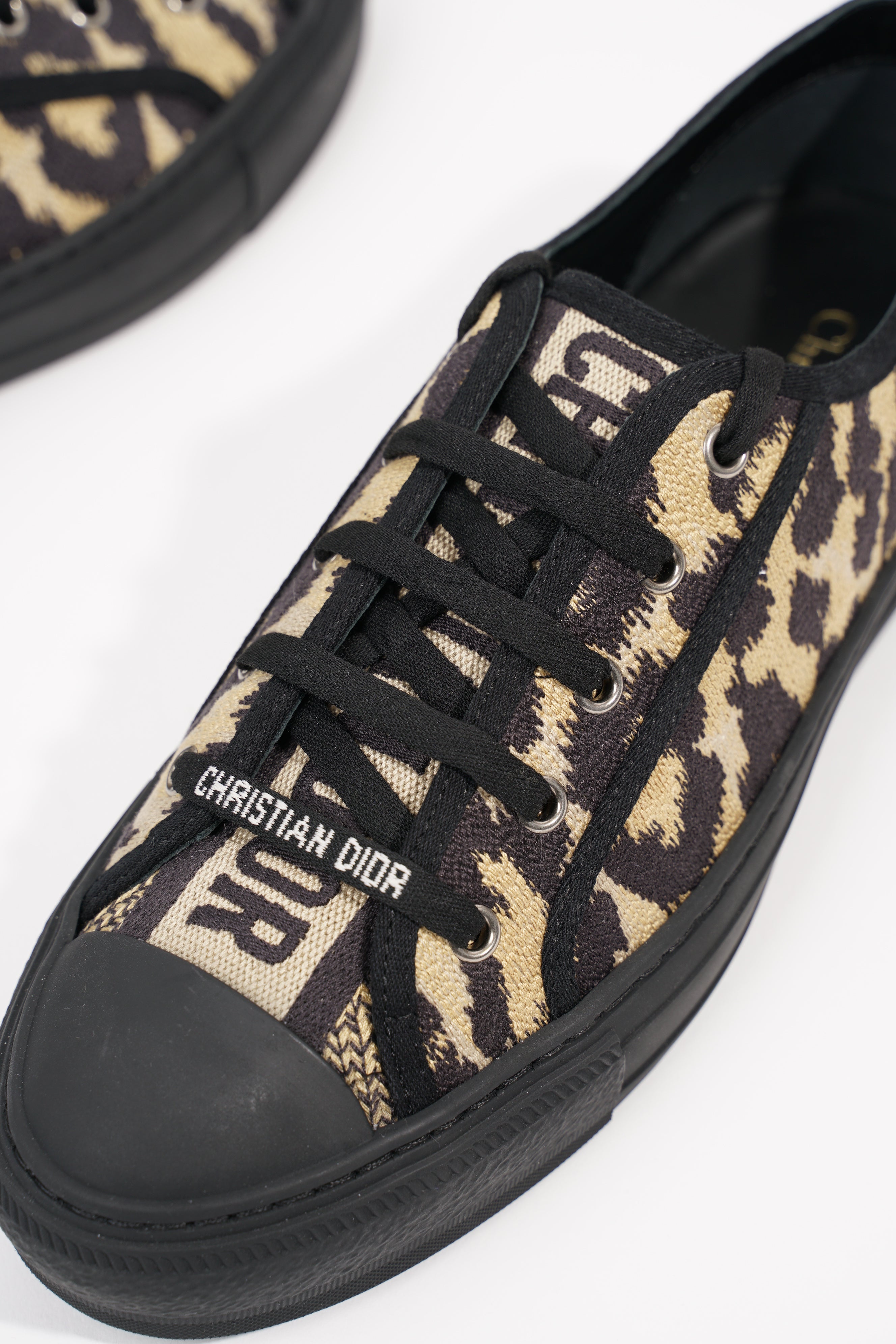 Christian Dior Womens Walk'n'Dior Leopard Black EU 40 / UK 7