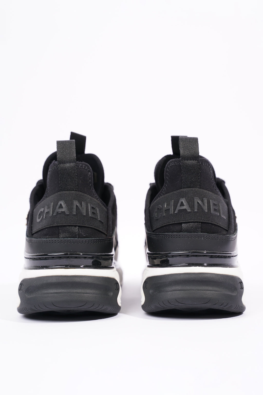 Chanel Womens CC Logo Black / White EU 41 / UK 8