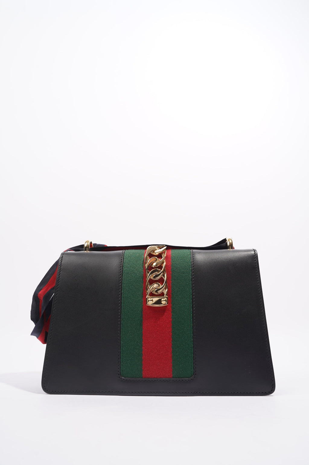Gucci Womens Sylvie Black / Green / Red Medium