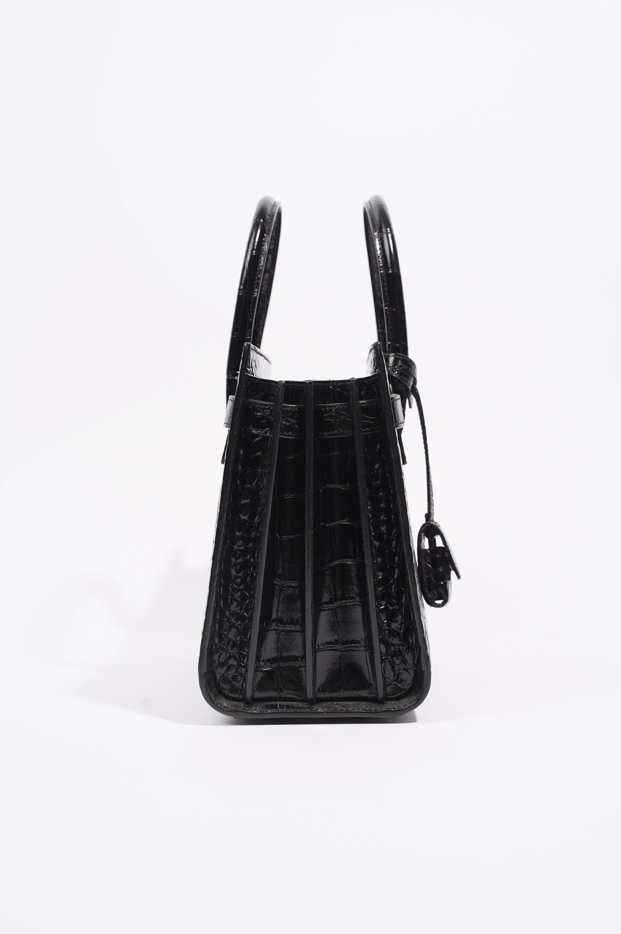 Saint Laurent Womens Sac De Jour Black Croc Baby
