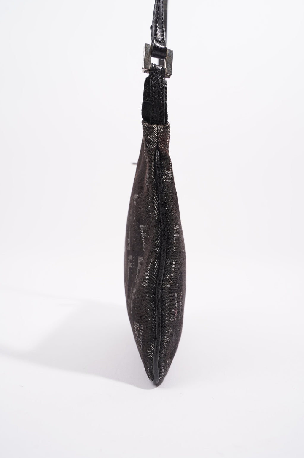 Fendi Womens Zucchino Bag Black Canvas