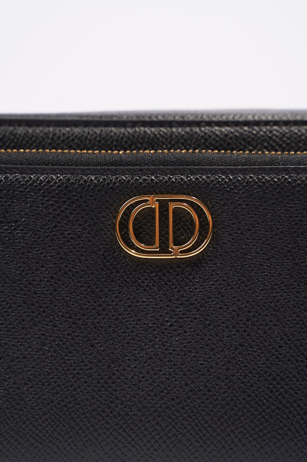 Christian Dior Womens Caro Double Pouch Black