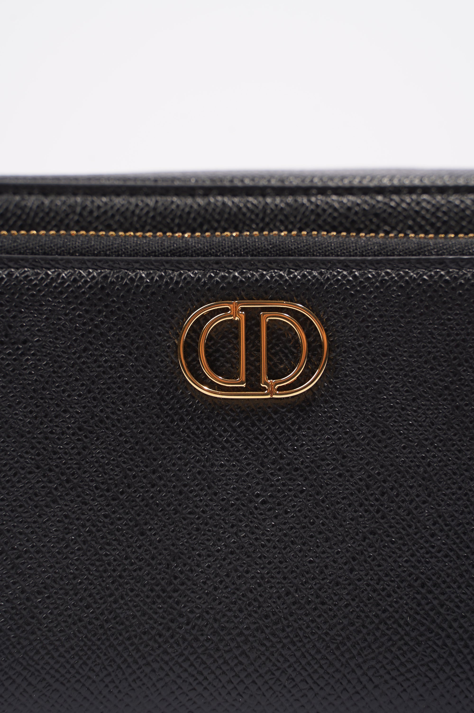 Christian Dior Womens Caro Double Pouch Black