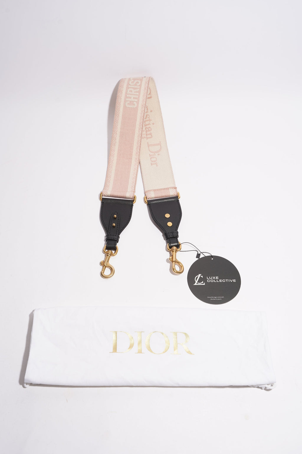 Christian Dior Womens Saddle Strap White / Pink