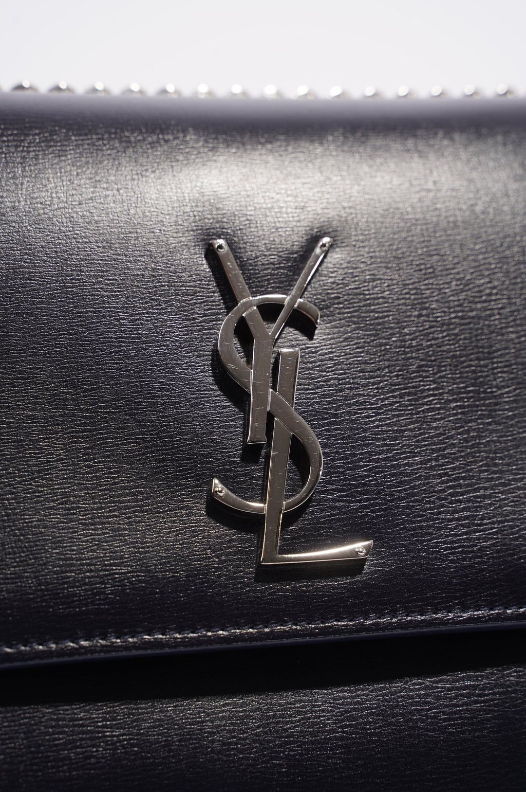 Saint Laurent Womens Sunset Chain Bag Navy / Silver Large