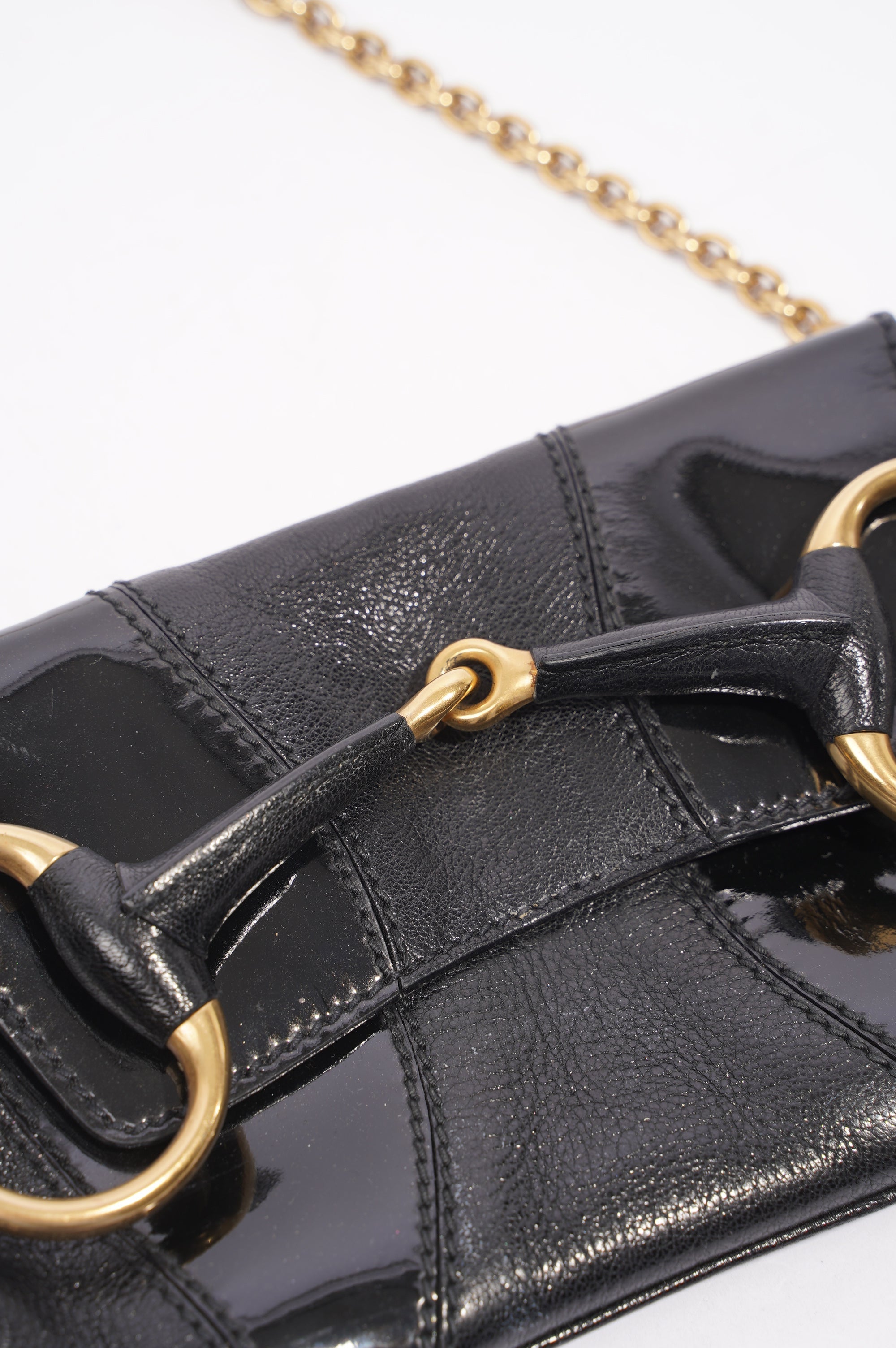 Gucci Womens Horsebit Vintage Tom Ford Bag Black