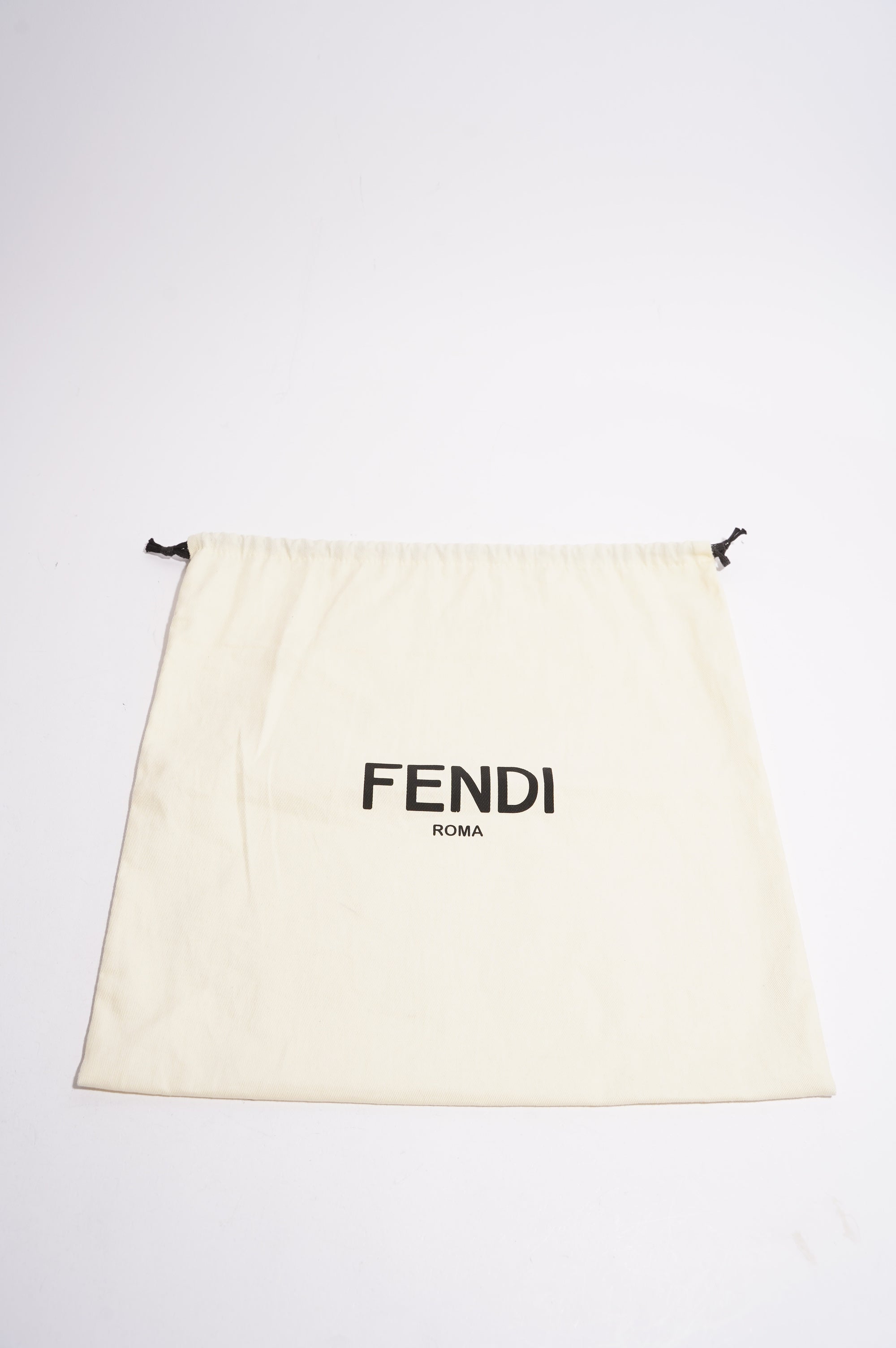 Fendi Womens Embossed F Baguette Black