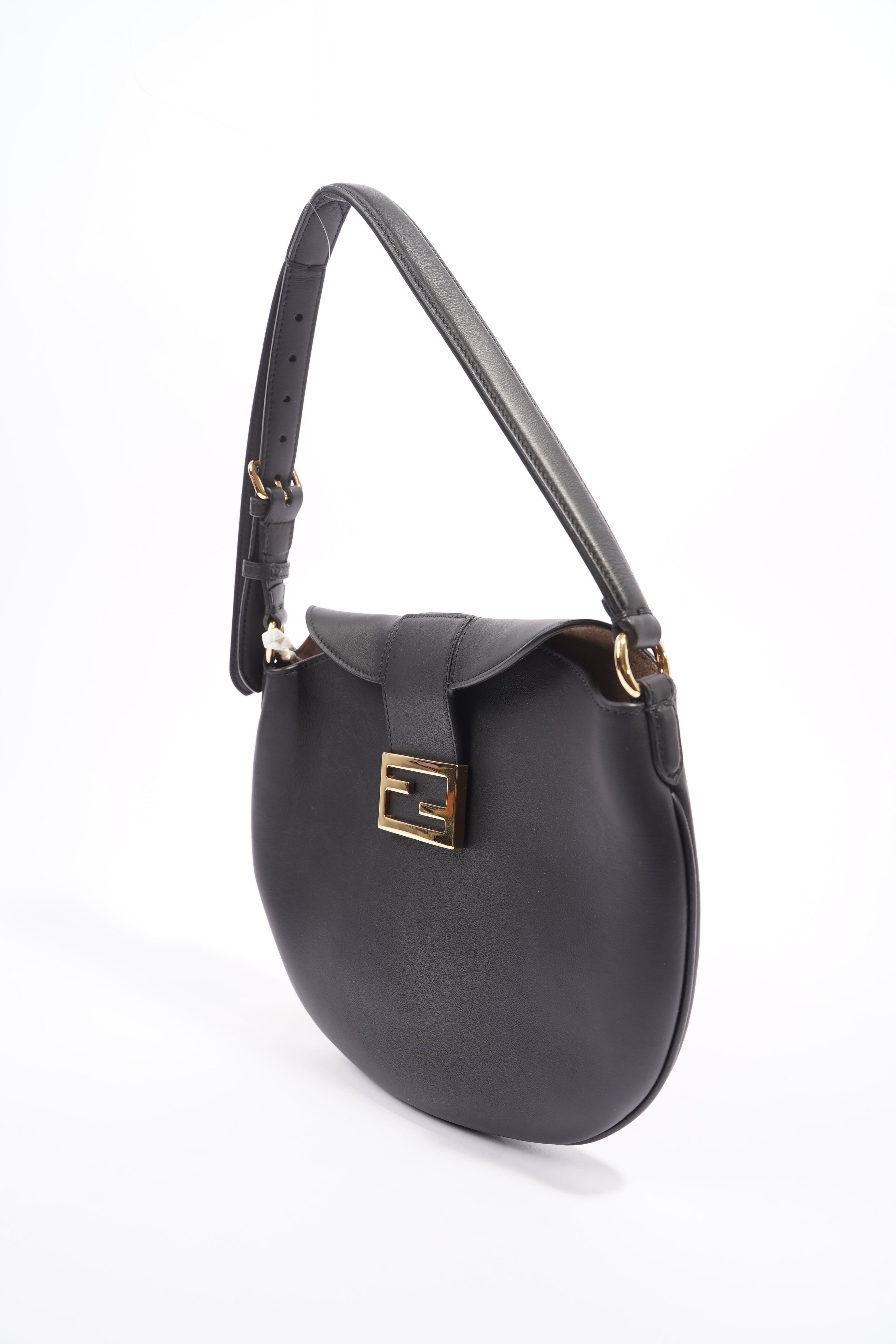 Fendi Womens Croissant Bag Black
