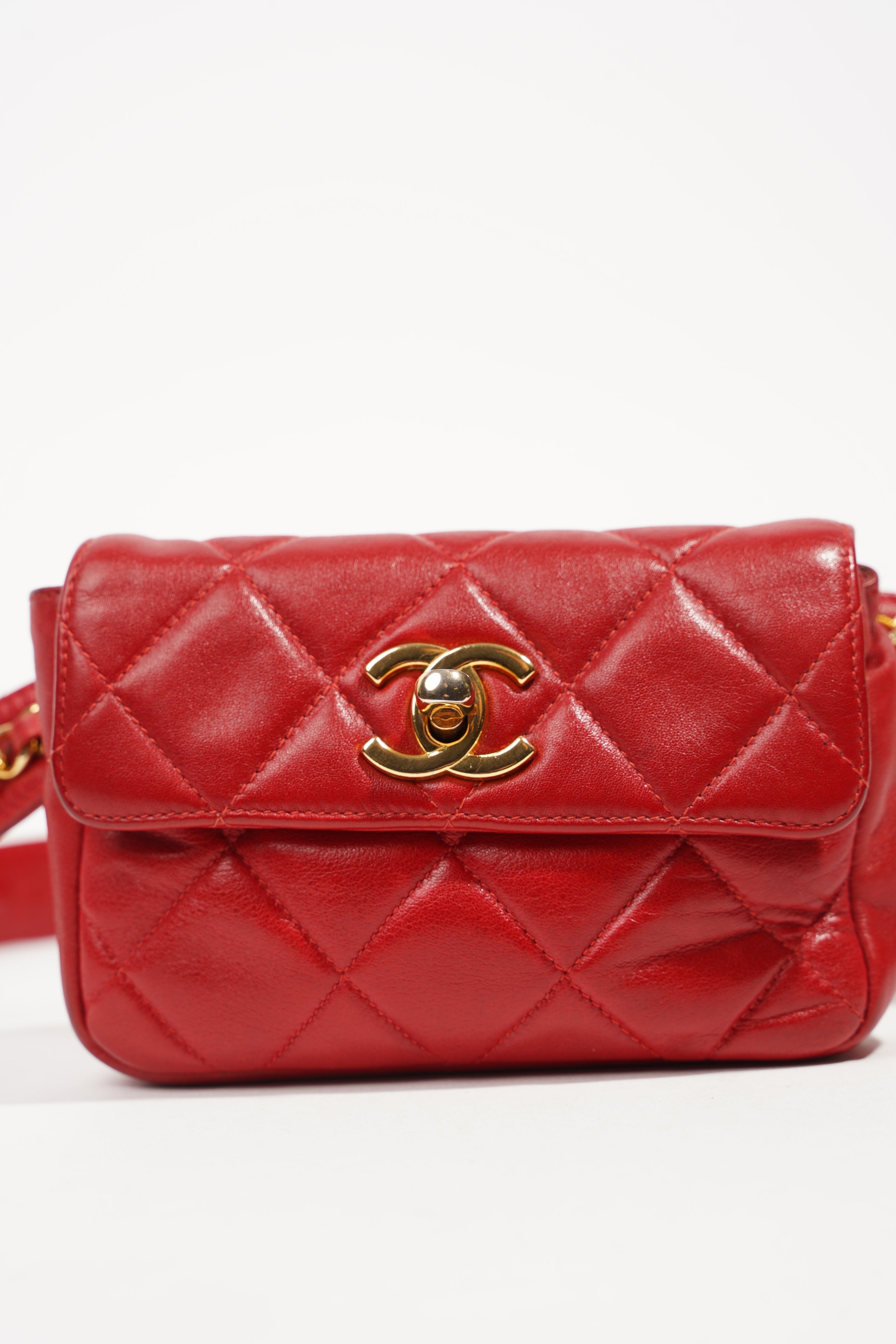 Chanel Womens Vintage CC Belt Bag Mini