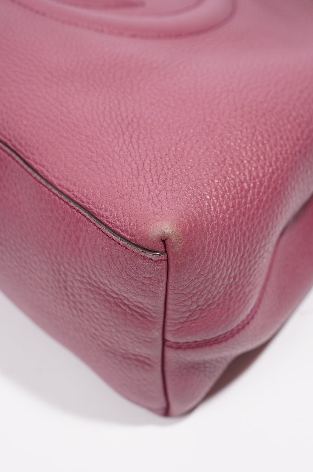 Gucci Womens Soho Shopper Tote Pink Leather