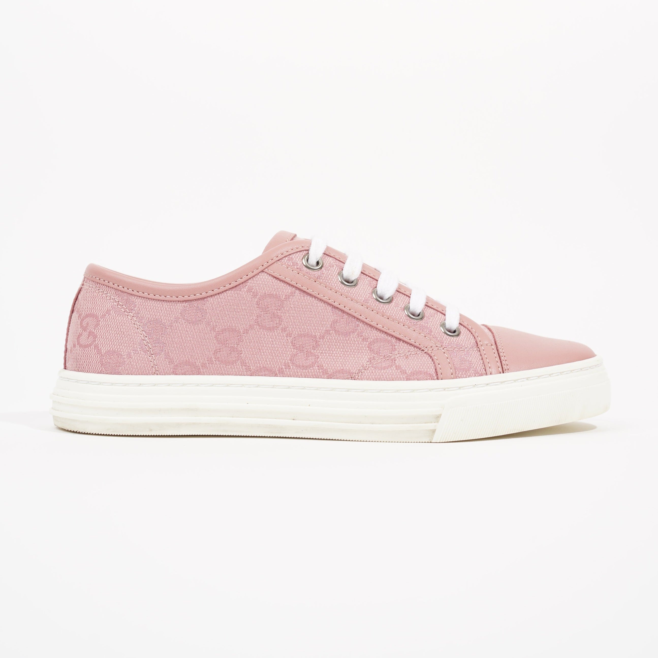 Gucci Womens GG Low Top Sneaker Pink EU 34.5 / UK 1.5