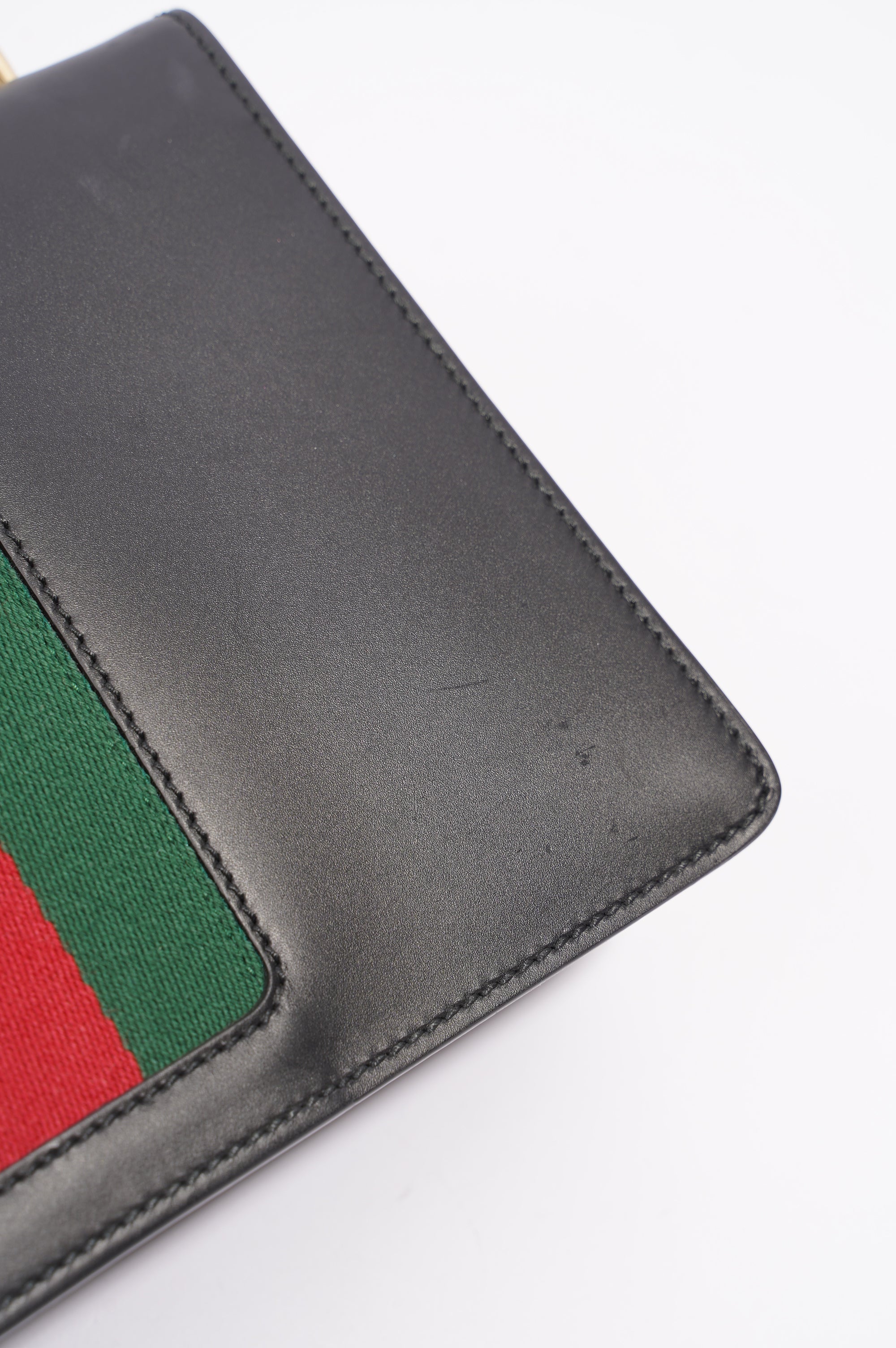Gucci Womens Sylvie Black / Green / Red Medium