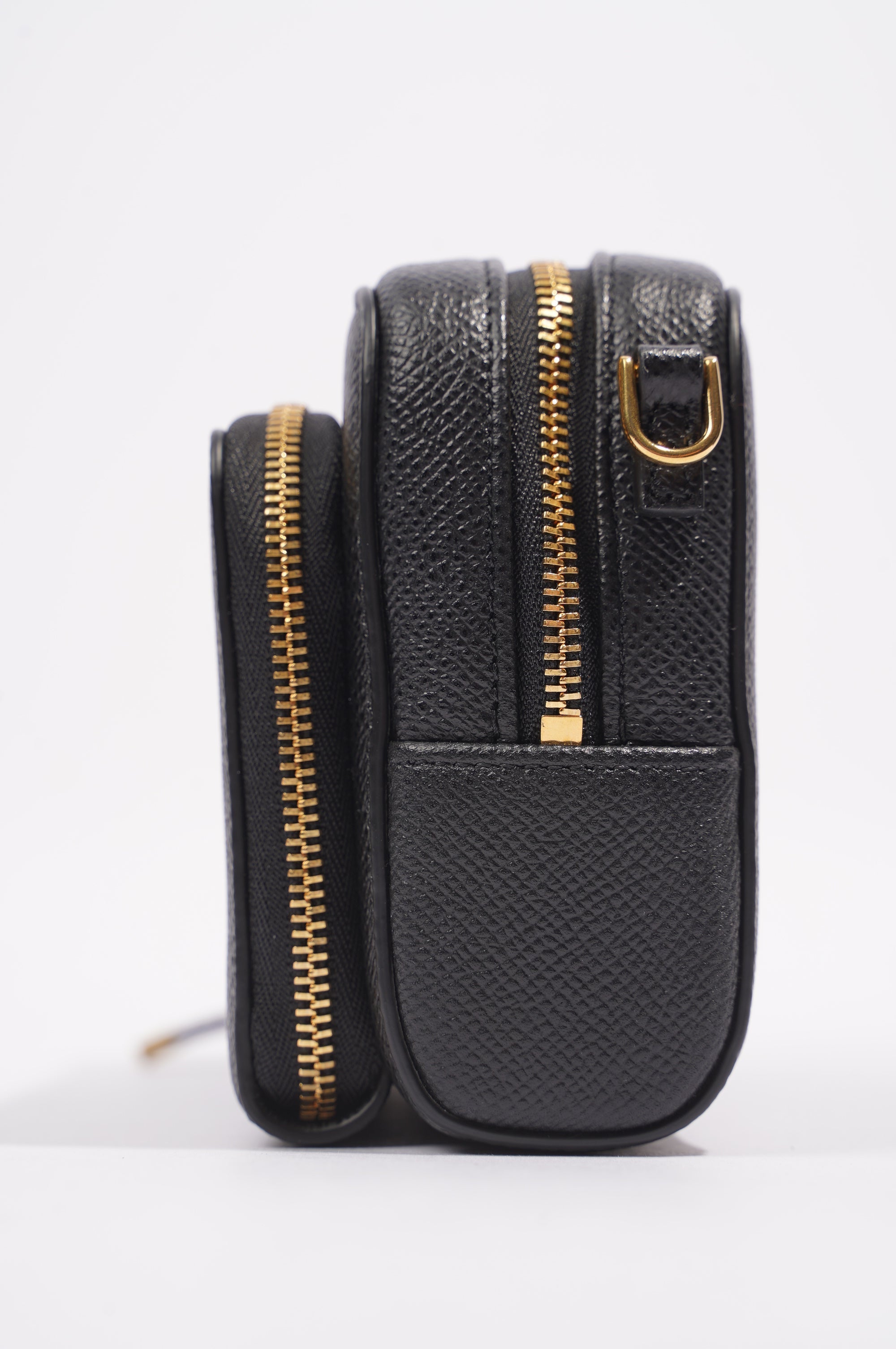 Christian Dior Womens Caro Double Pouch Black