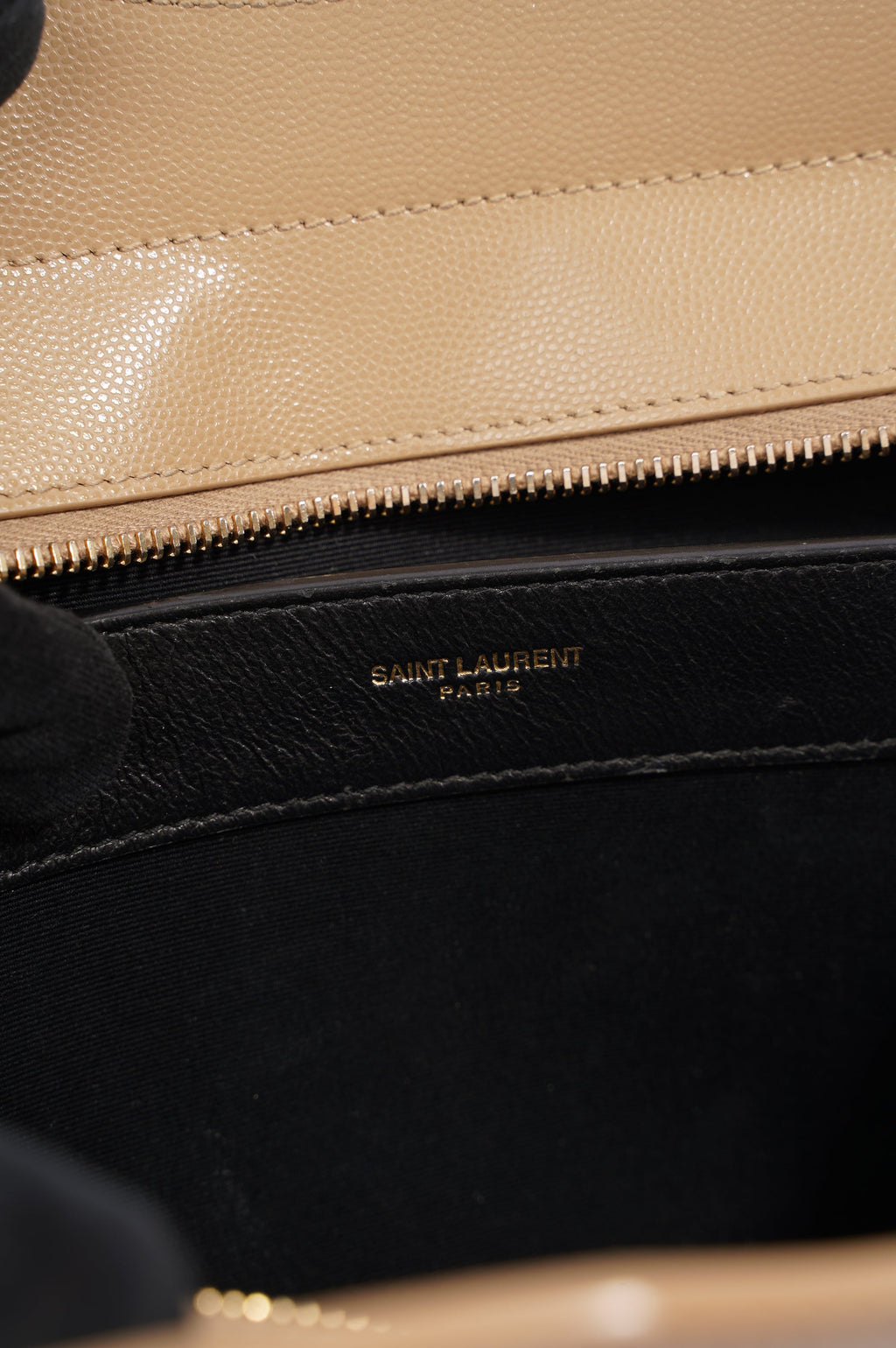 Saint Laurent Womens Uptown Tote Beige Small