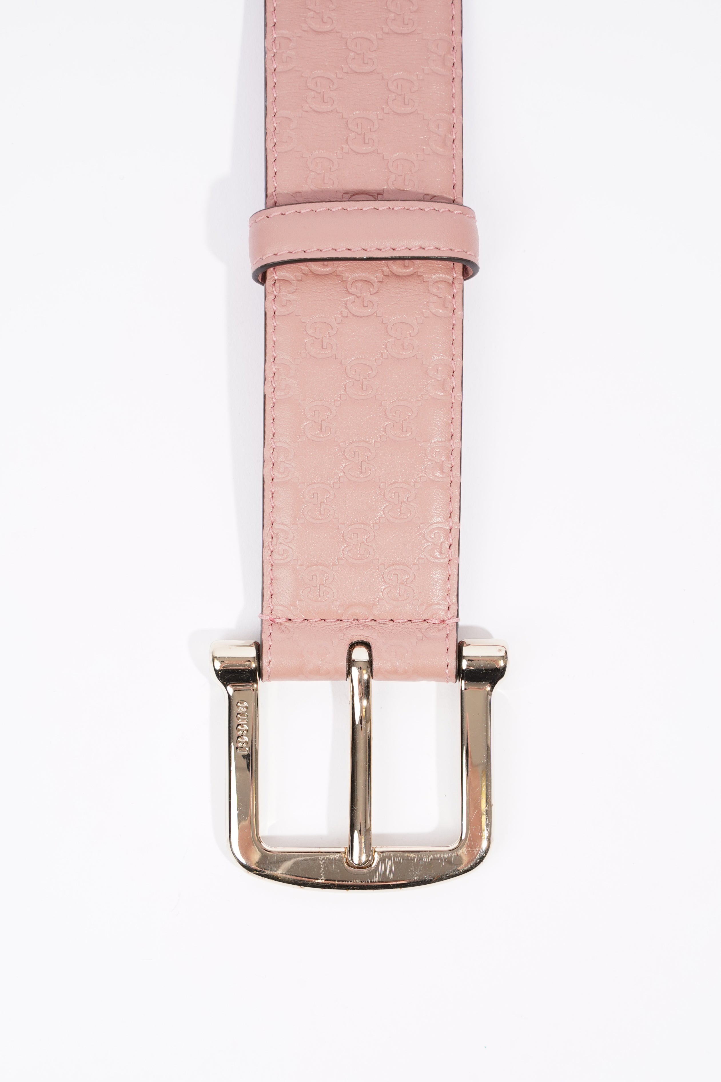 Gucci Belt With Square Buckle Nude Leather 95cm 38"