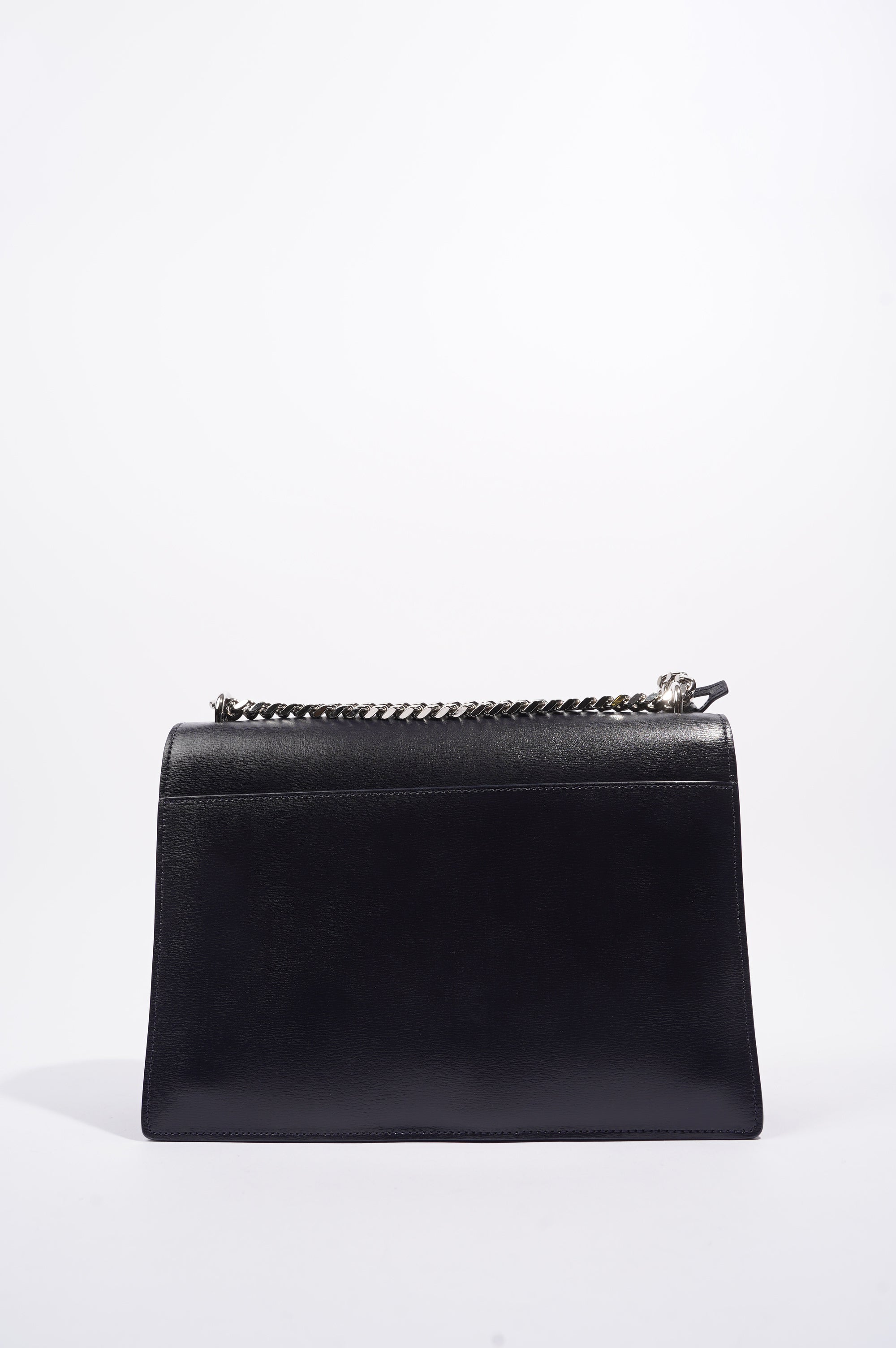 Saint Laurent Womens Sunset Chain Bag Navy / Silver Large