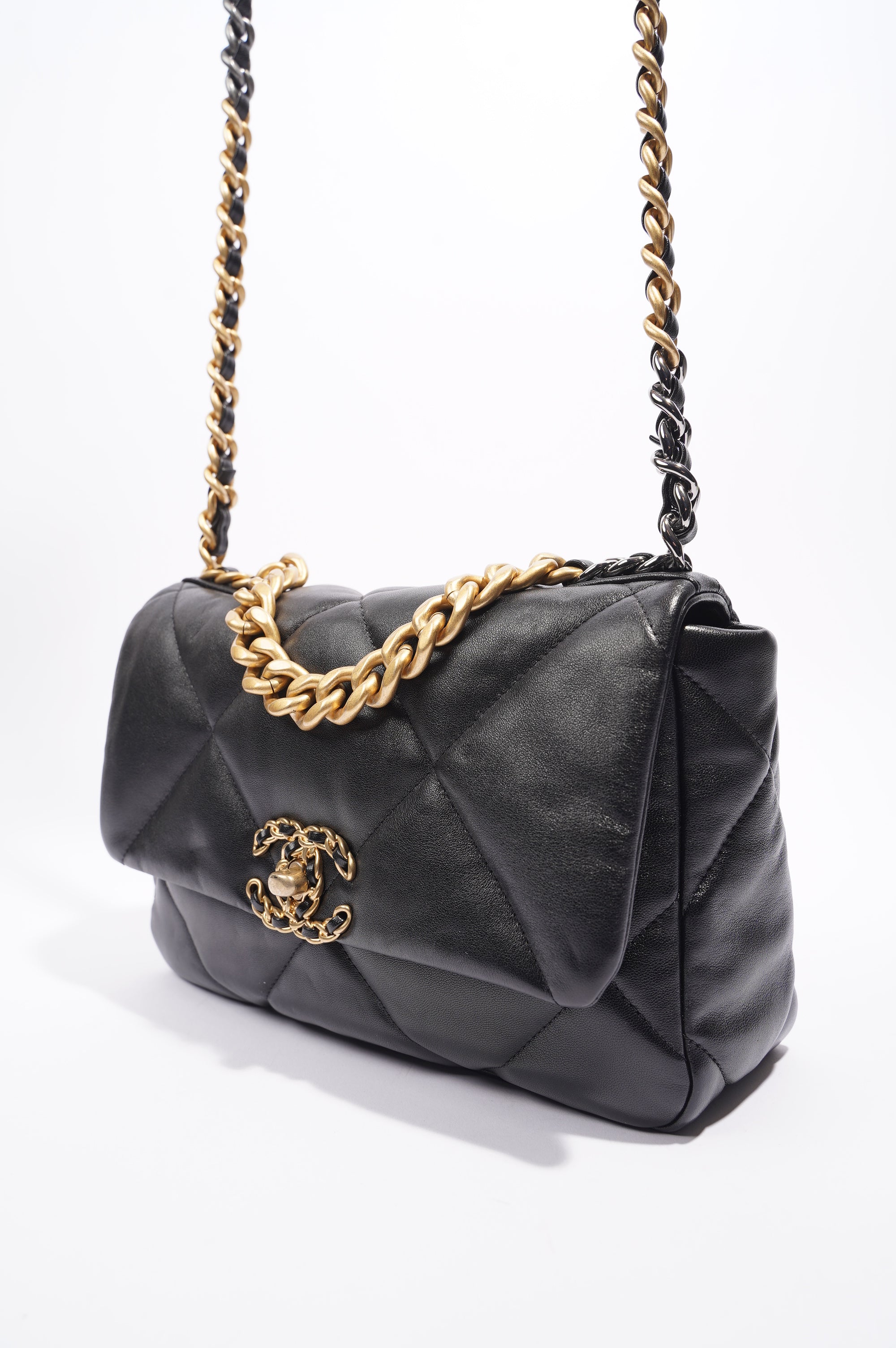 Chanel 19 Bag Black Lambskin Small