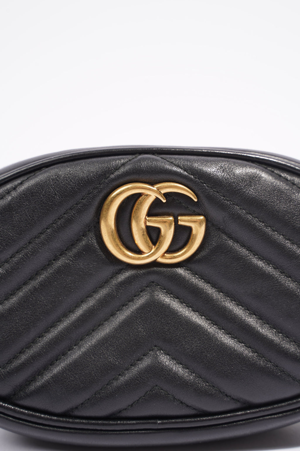 Gucci Womens Marmont Belt Bag Black / Gold 85cm / 34"