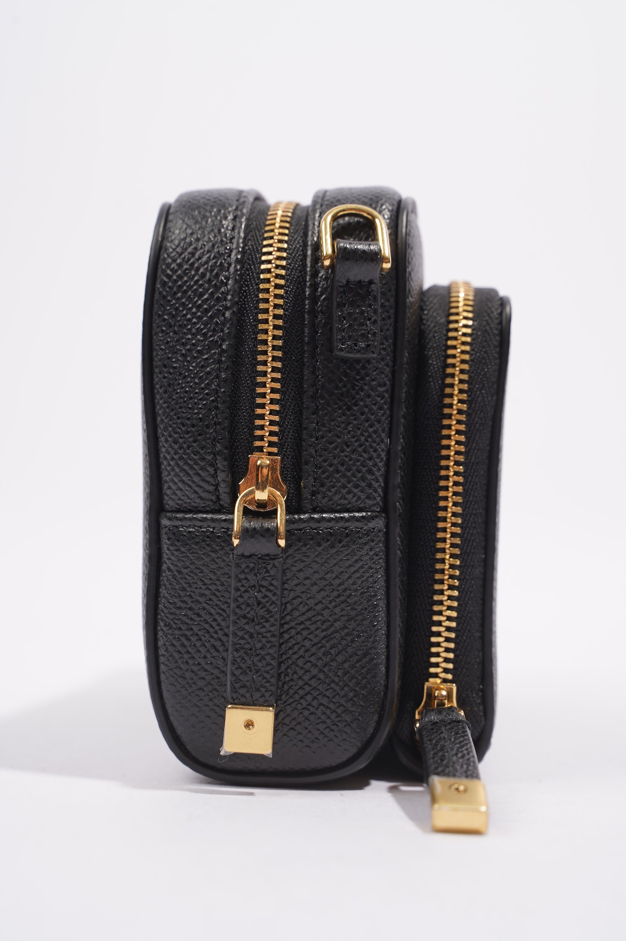 Christian Dior Womens Caro Double Pouch Black