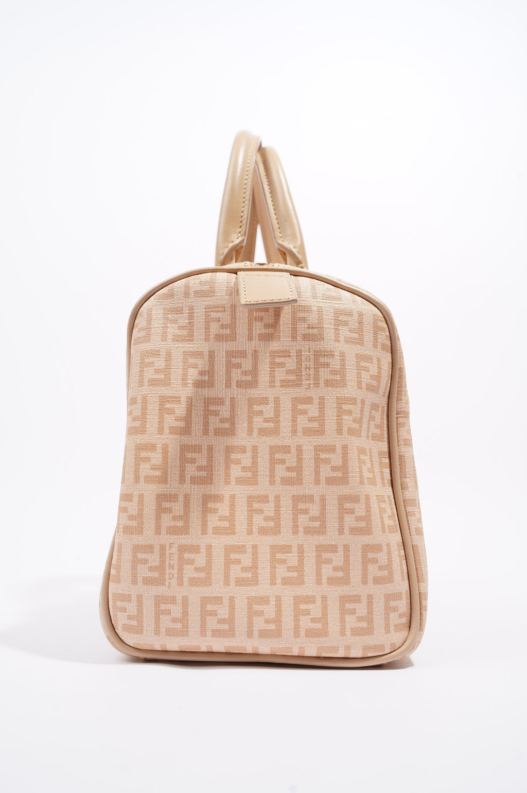 Fendi Womens Forever Bauletto Boston Bag Beige