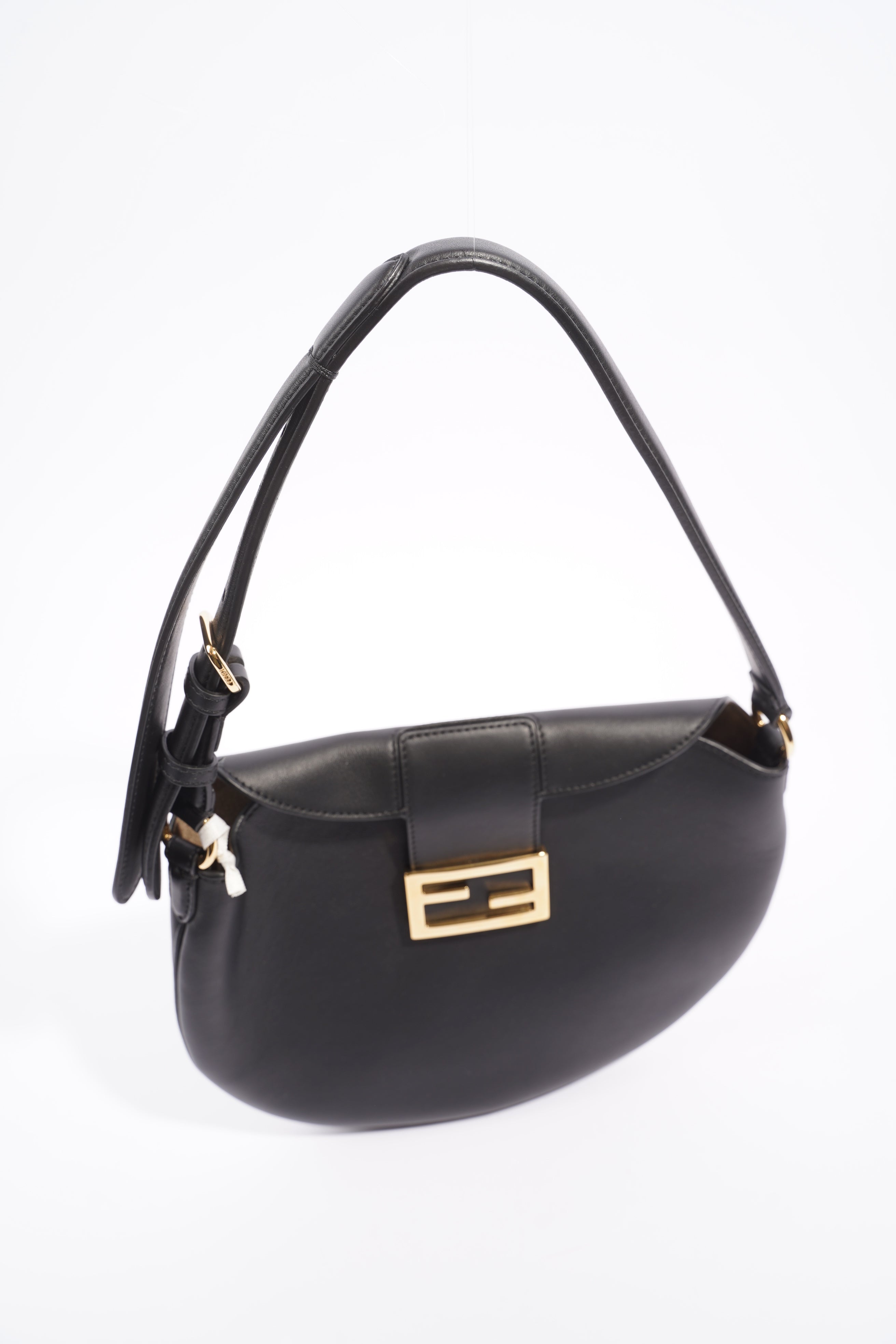 Fendi Womens Croissant Bag Black