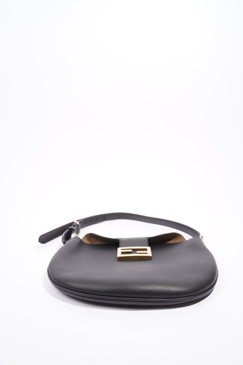 Fendi Womens Croissant Bag Black