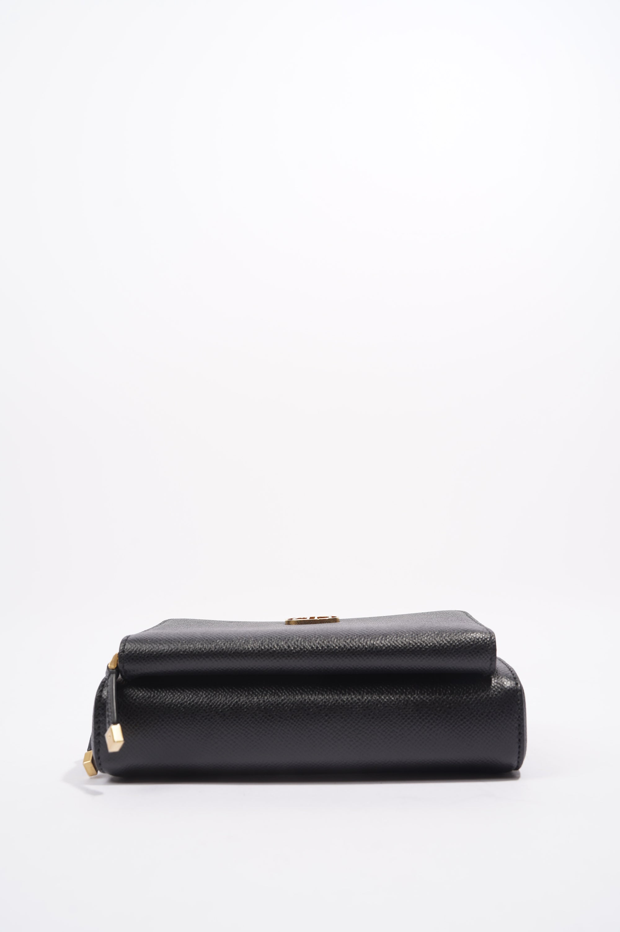 Christian Dior Womens Caro Double Pouch Black
