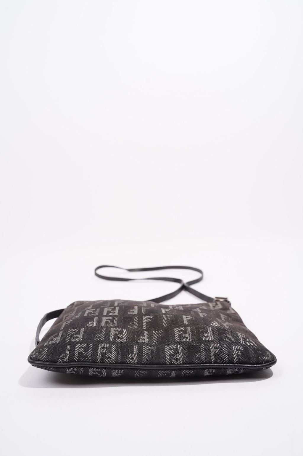 Fendi Womens Zucchino Bag Black Canvas