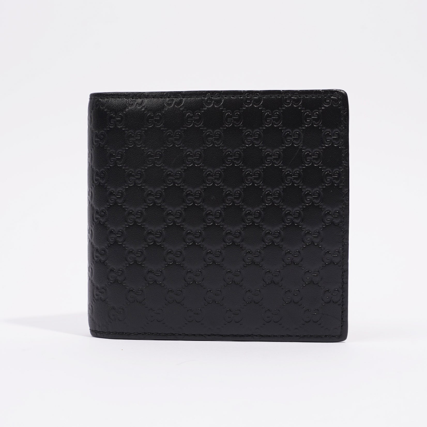 Gucci Mens Guccissima Bi-Fold Wallet Wallet Black / Navy Leather
