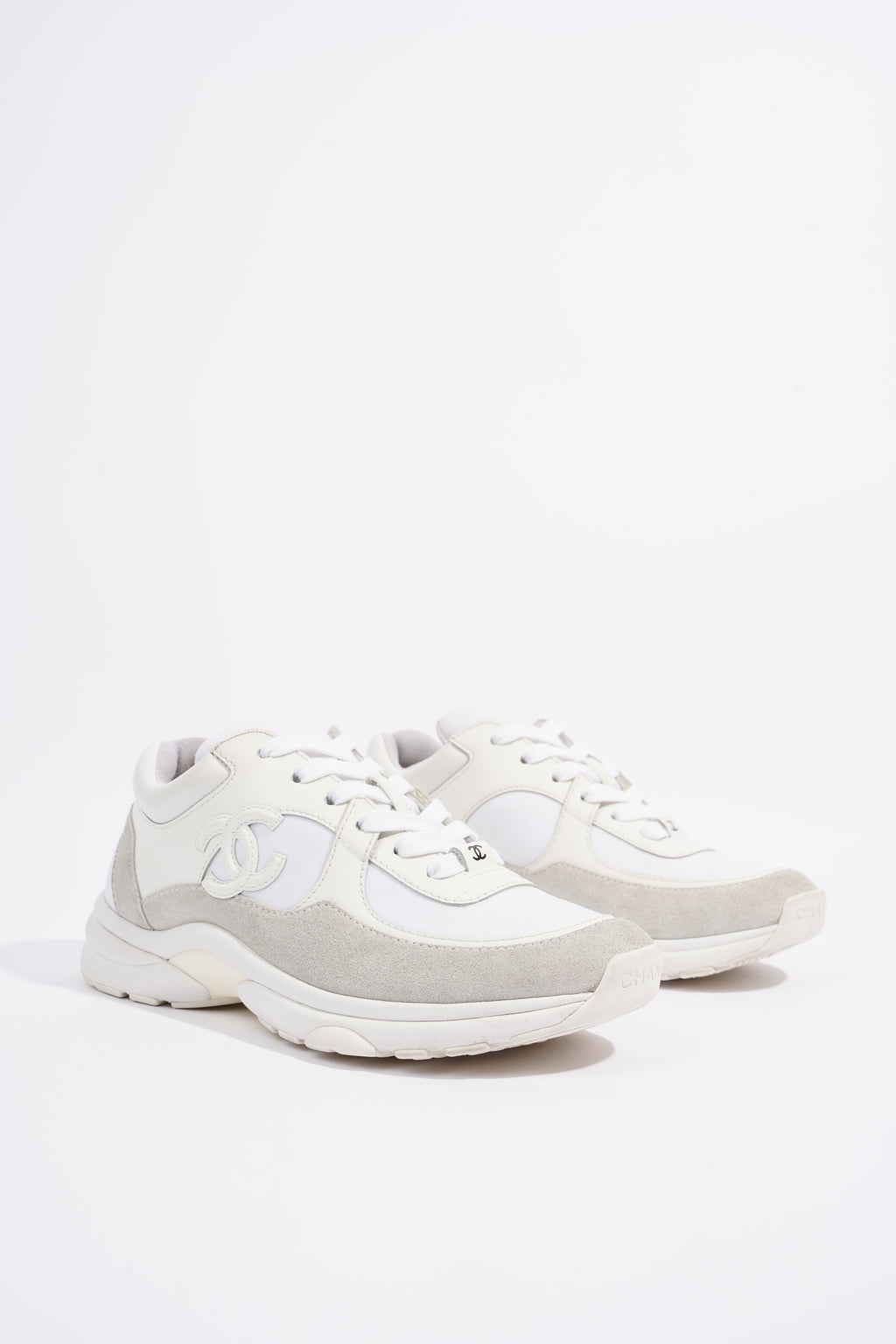 Chanel Womens Logo Runners White EU 35.5 / UK 2.5