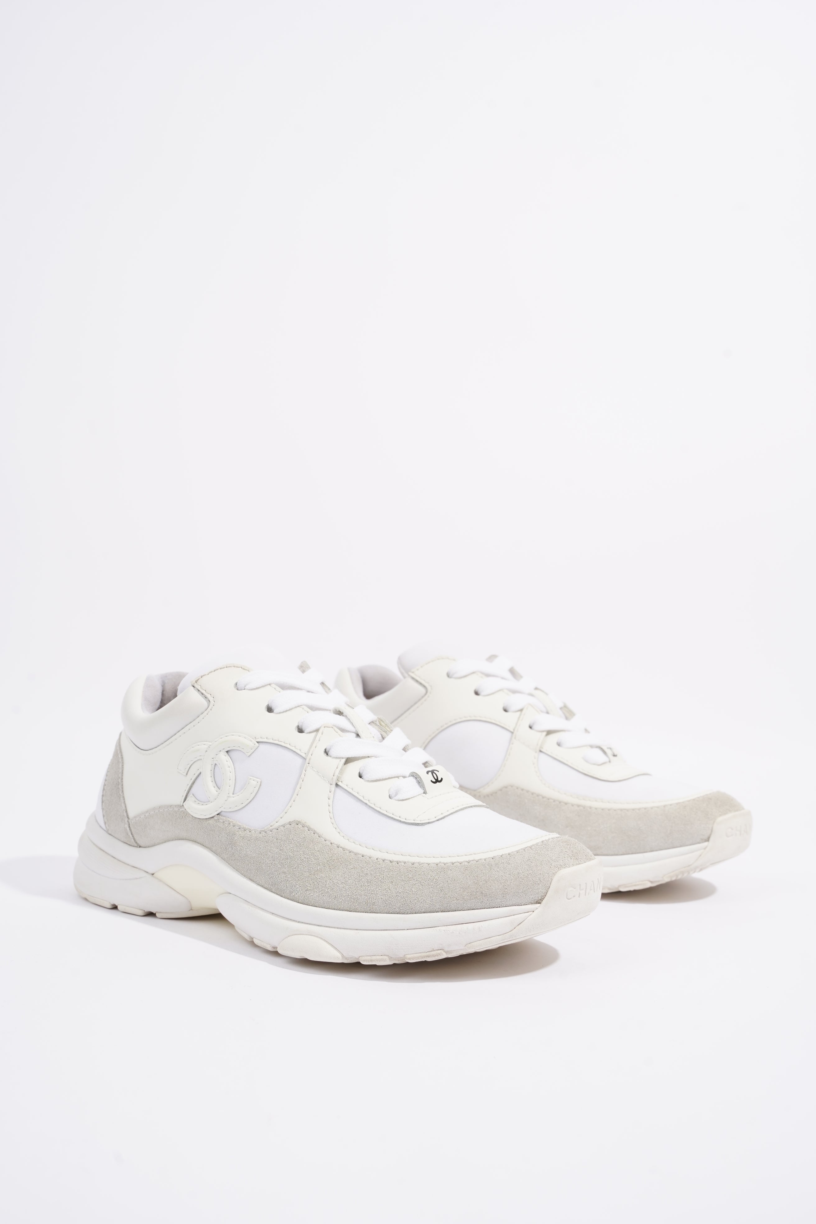 Chanel Womens Logo Runners White EU 35.5 / UK 2.5