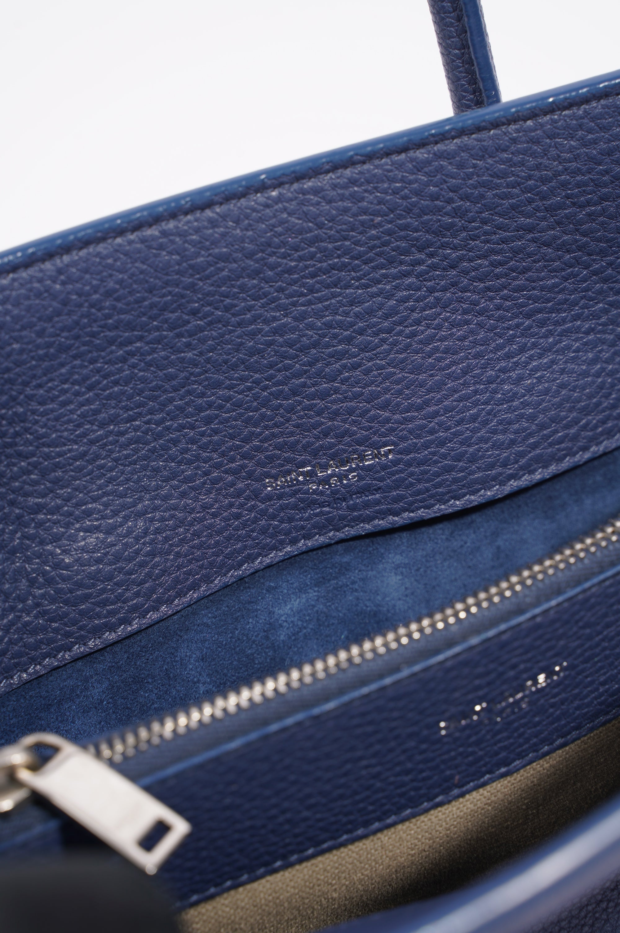 Saint Laurent Womens Sac De Jour Blue Baby