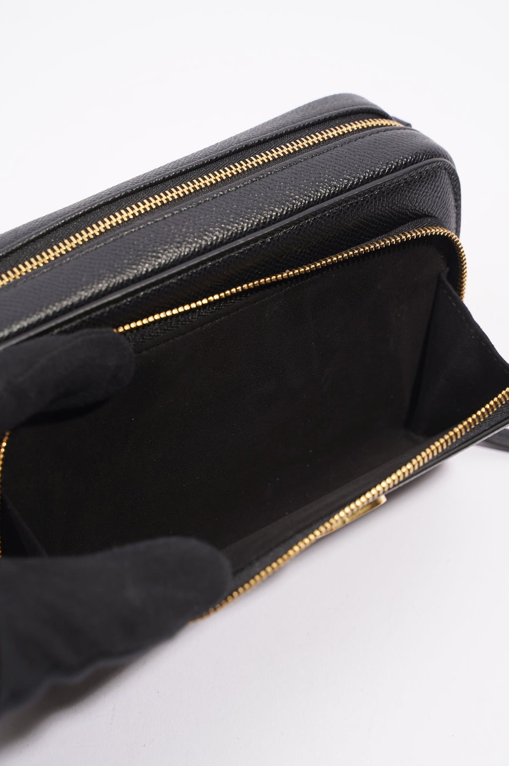 Christian Dior Womens Caro Double Pouch Black