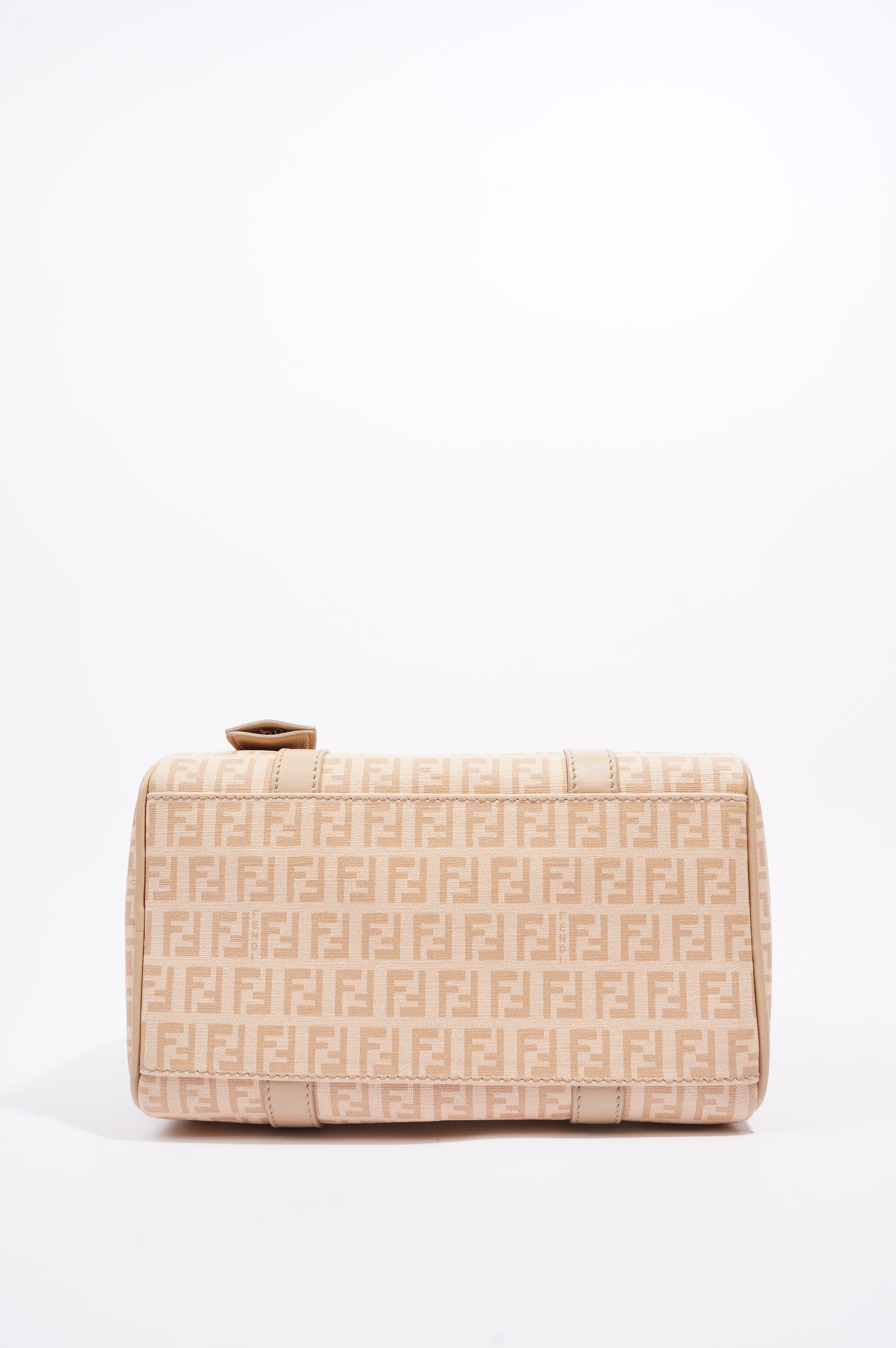Fendi Womens Forever Bauletto Boston Bag Beige