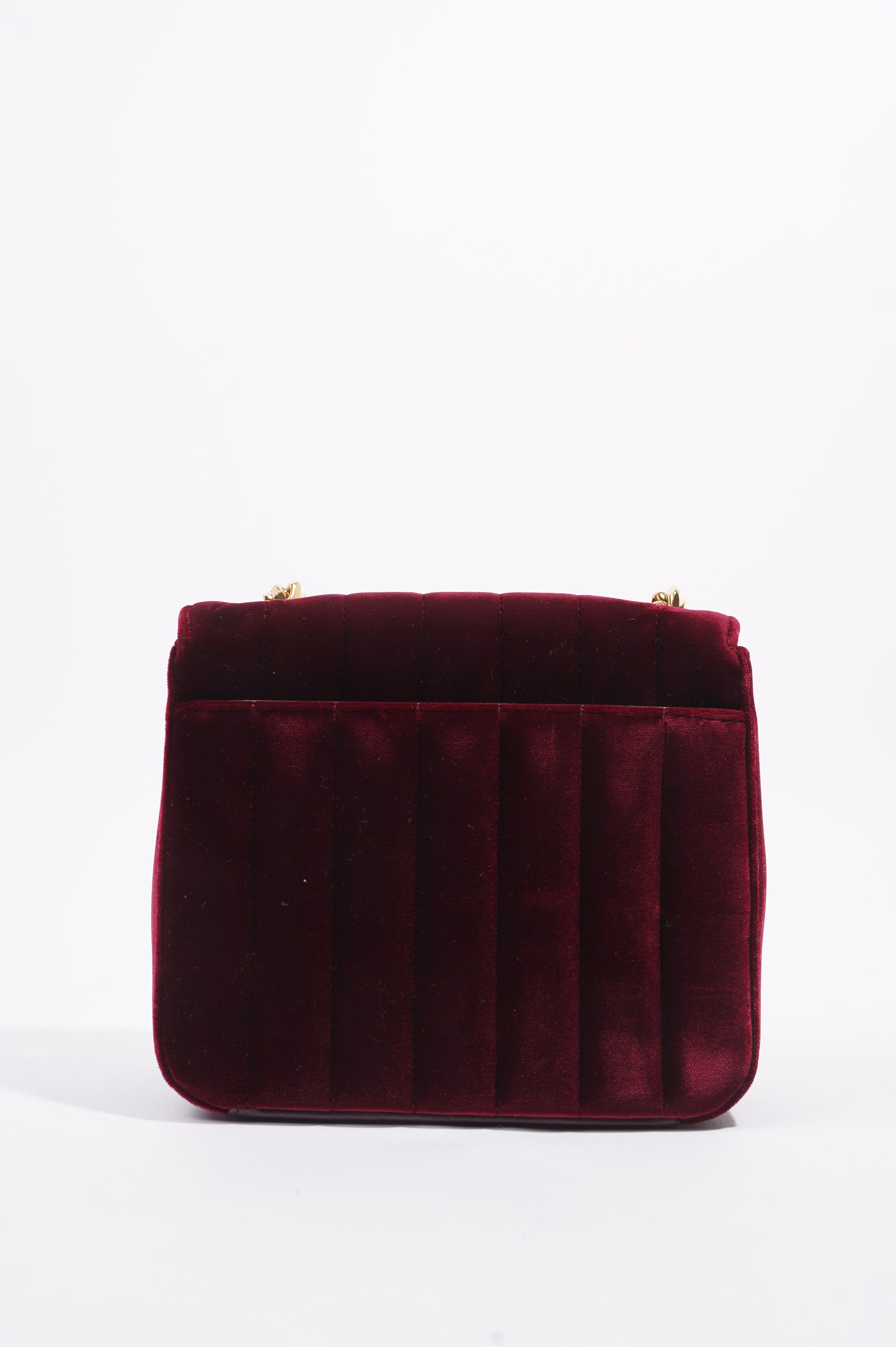 Saint Laurent Womens Vicky Bag Purple Velvet Small