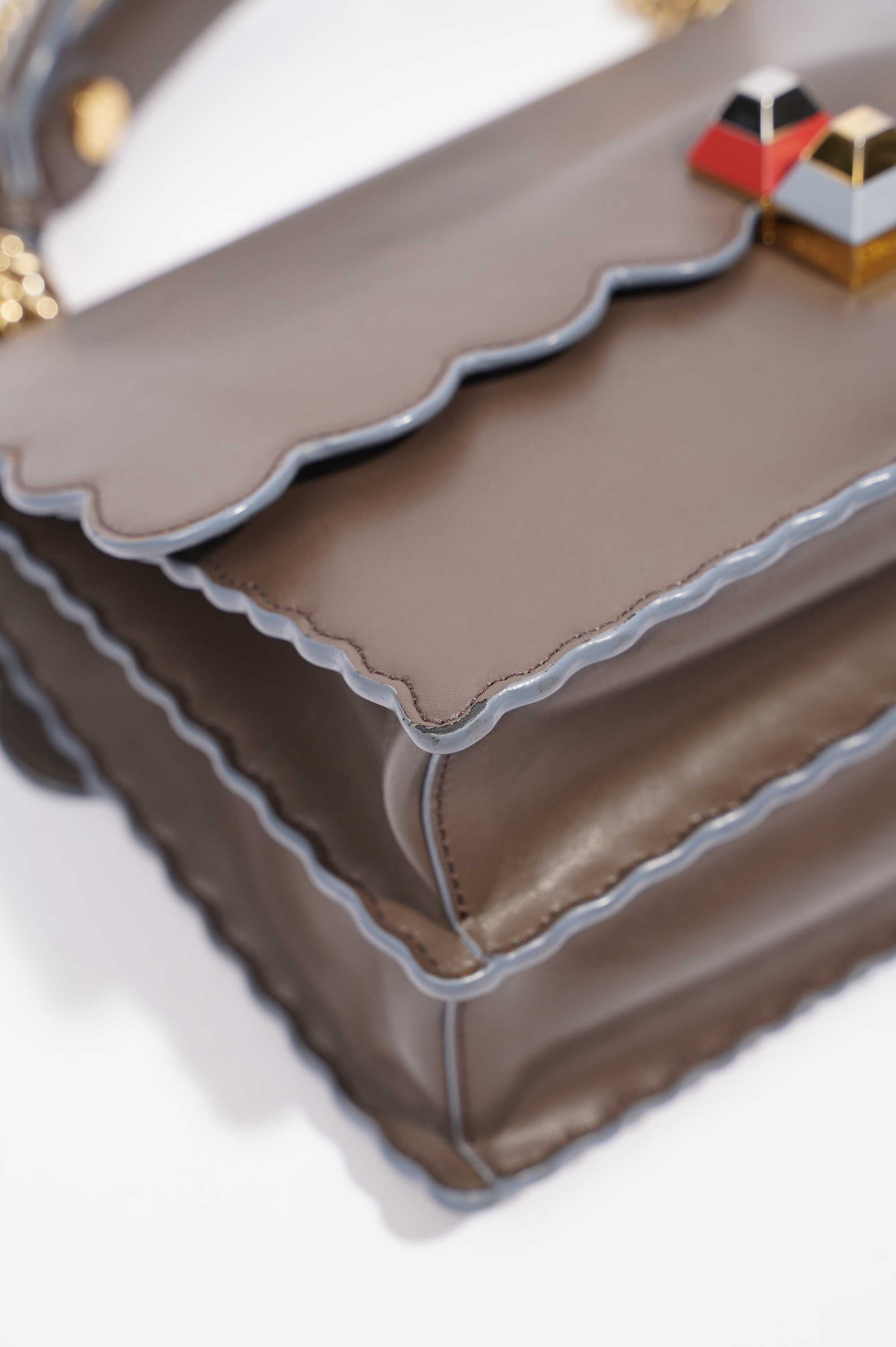 Fendi Fendi Kan Bag Grey Leather Medium