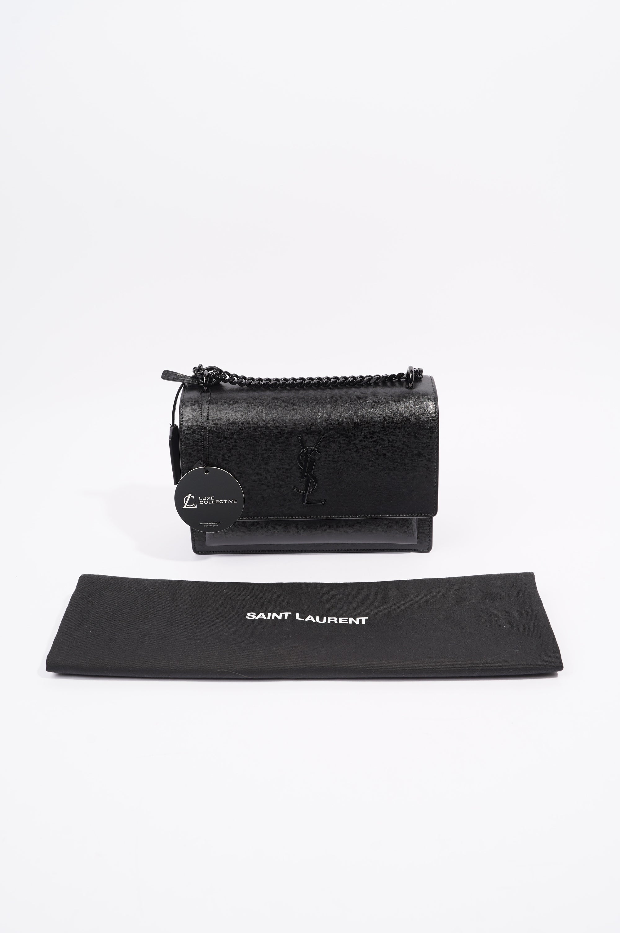 Saint Laurent Womens Sunset Bag Black Medium