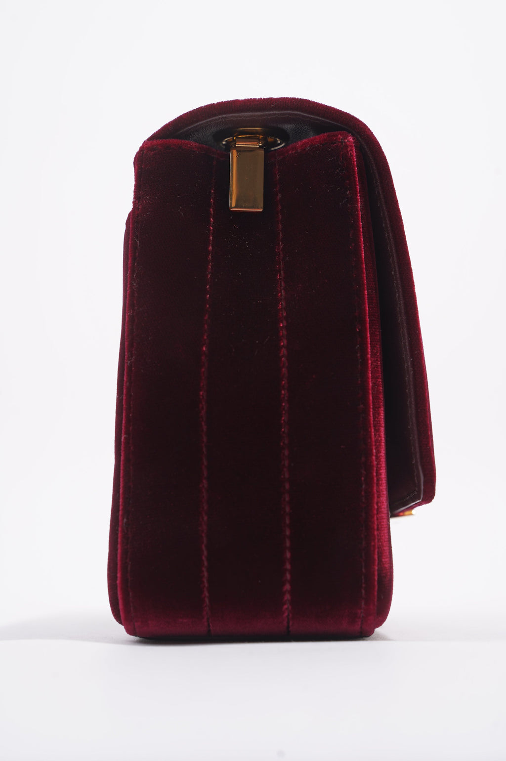 Saint Laurent Womens Vicky Bag Purple Velvet Small