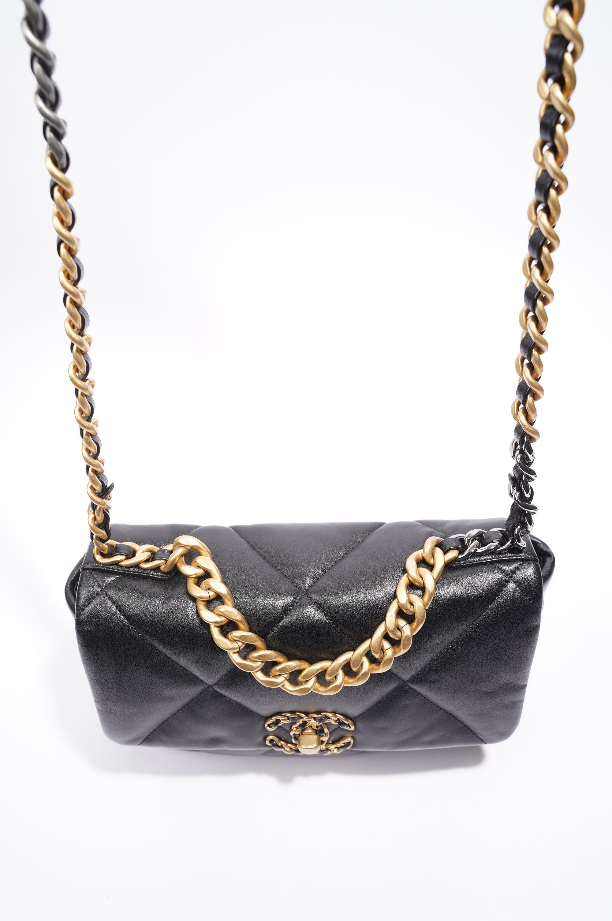 Chanel 19 Bag Black Lambskin Small
