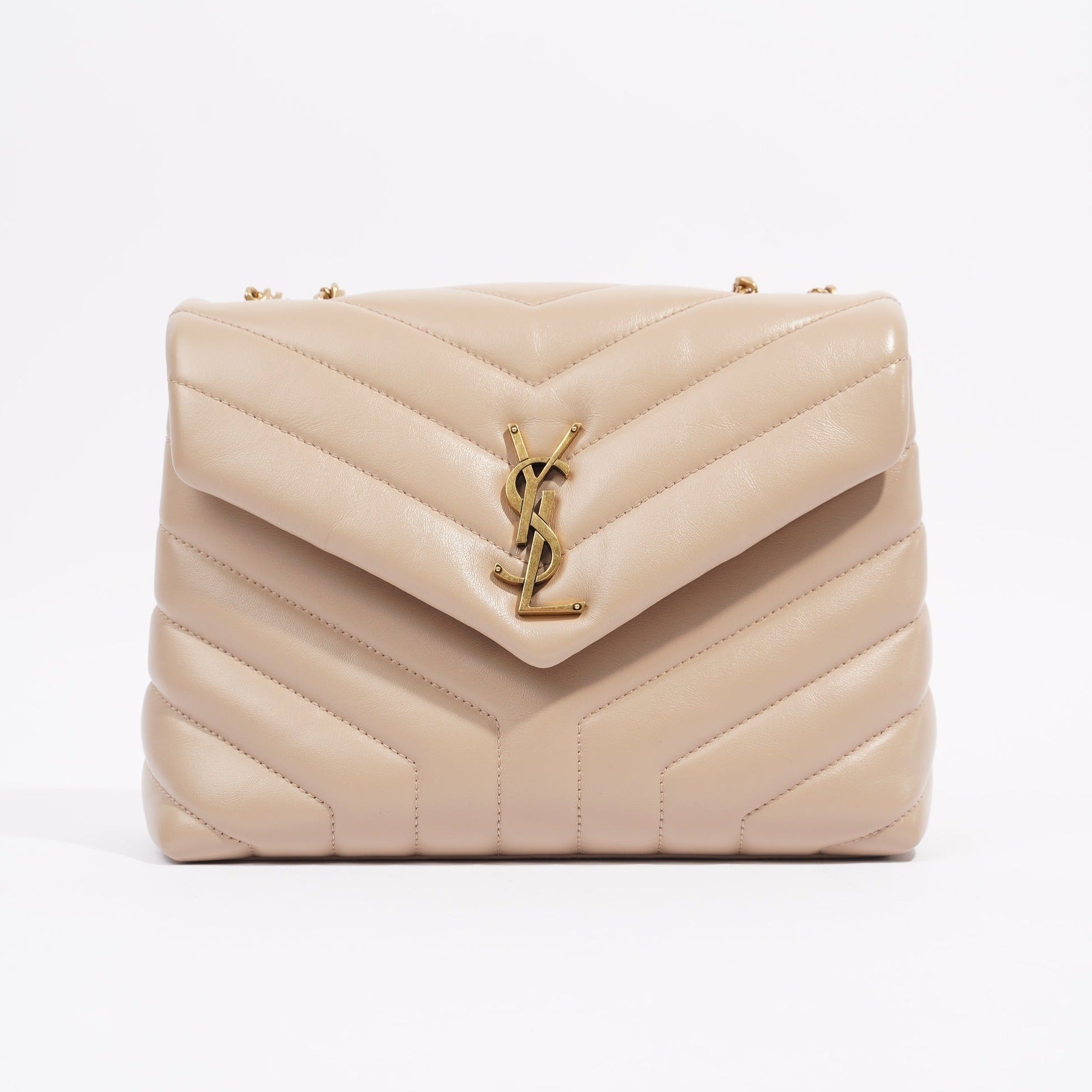 Saint Laurent Womens Lou Lou Nude Small