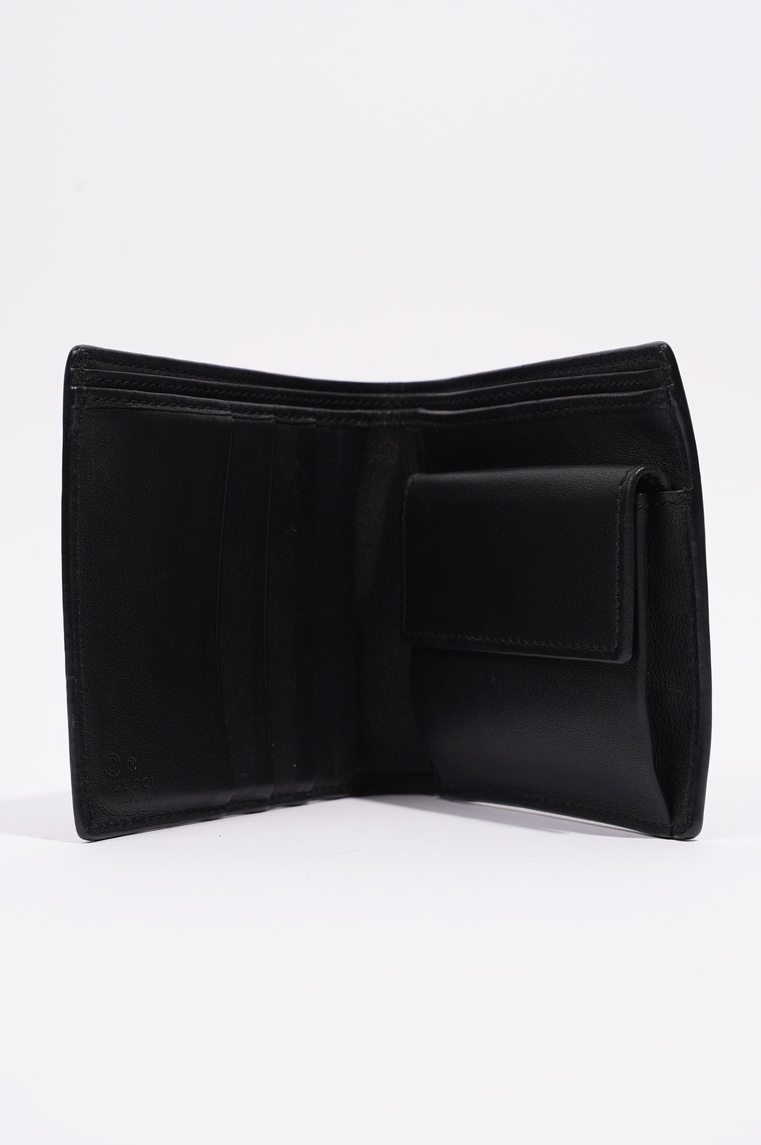 Gucci Mens Guccissima Bi-Fold Wallet Wallet Black / Navy Leather