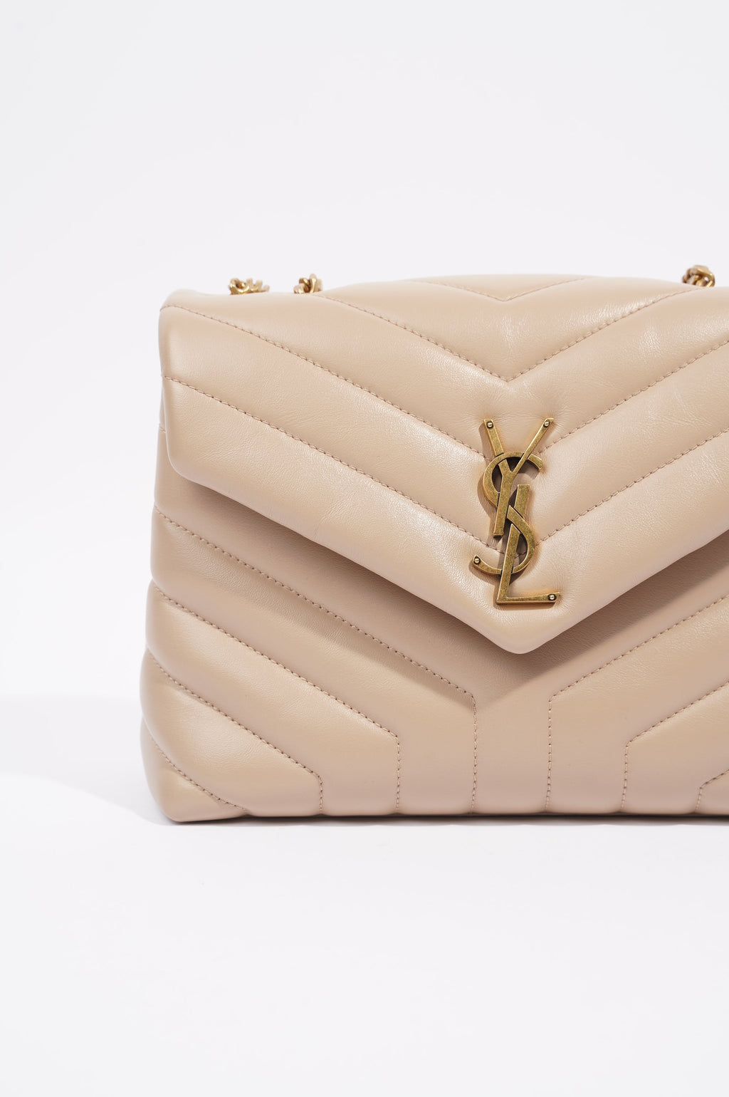 Saint Laurent Womens Lou Lou Nude Small