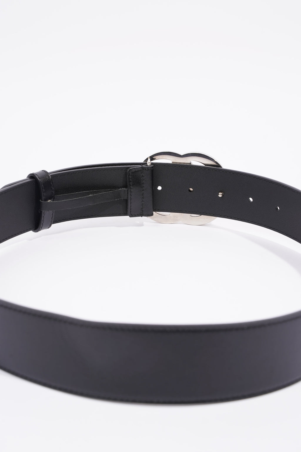 Gucci Marmont Belt Black / Silver Leather 80cm 32"