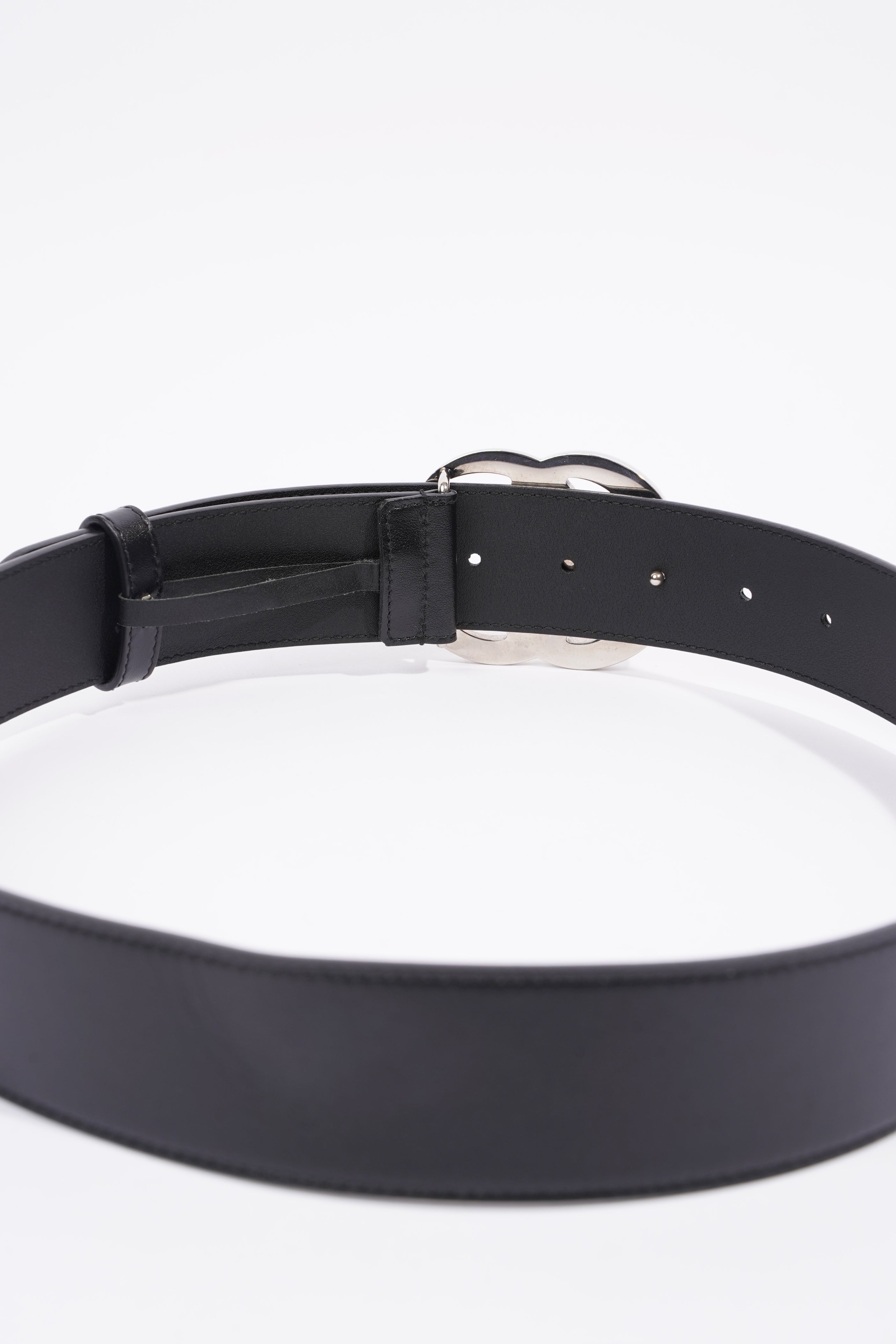 Gucci Marmont Belt Black / Silver Leather 80cm 32"